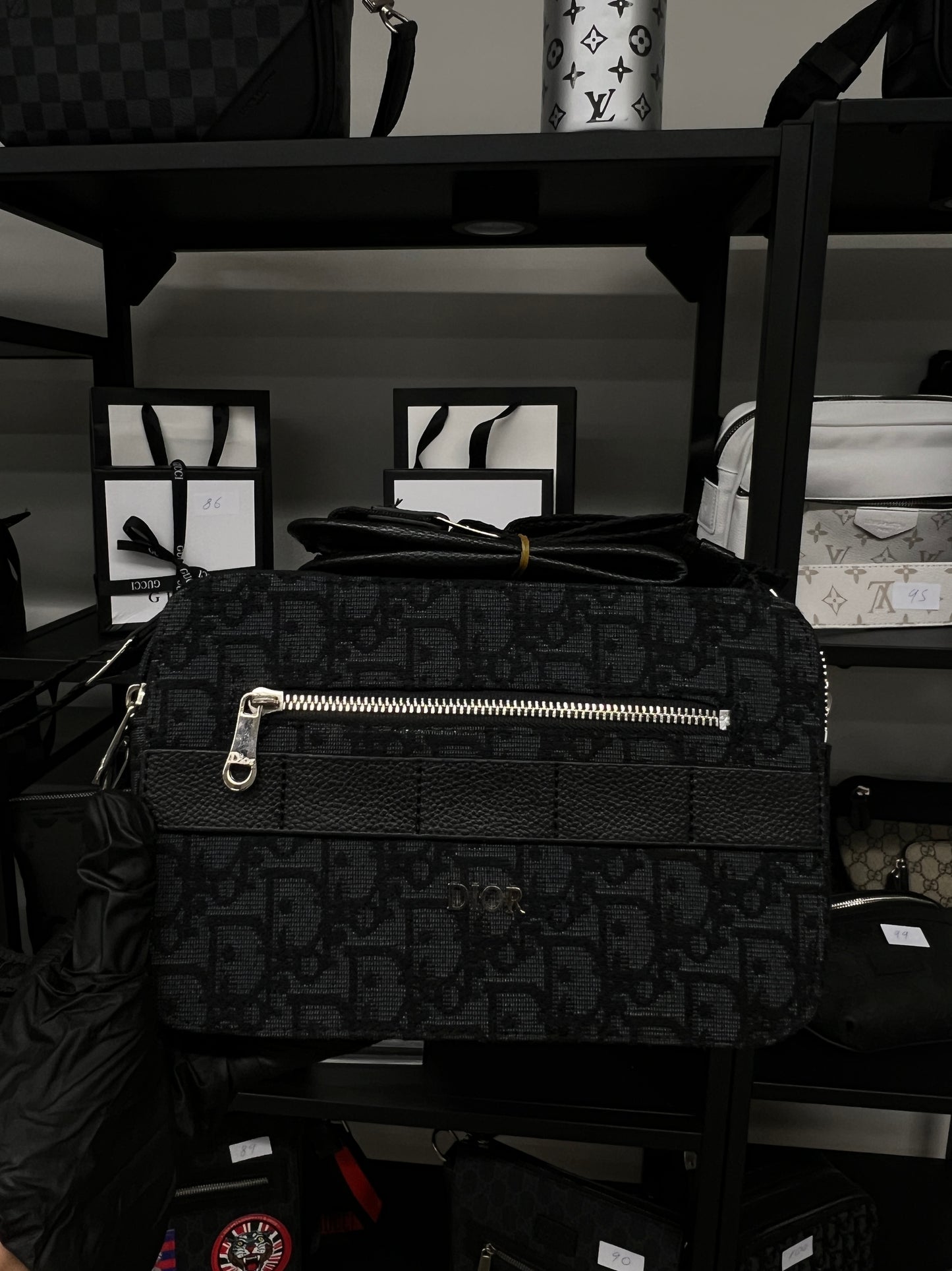 DIOR SAFARI BAG DUNKEL - HIGH END QUALITY - PU LEDER