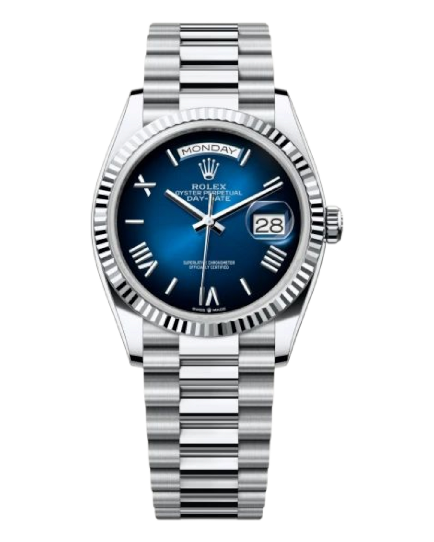 Rolex Day-Date Blue Dial with Roman Numerals, 40mm - U1 FACTORY - AUTOMATIK