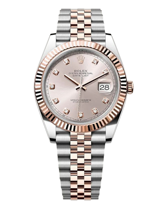 Rolex Datejust 41mm Rosé with Diamonds Dial  Bicolor Jubilee - U1 FACTORY - AUTOMATIK