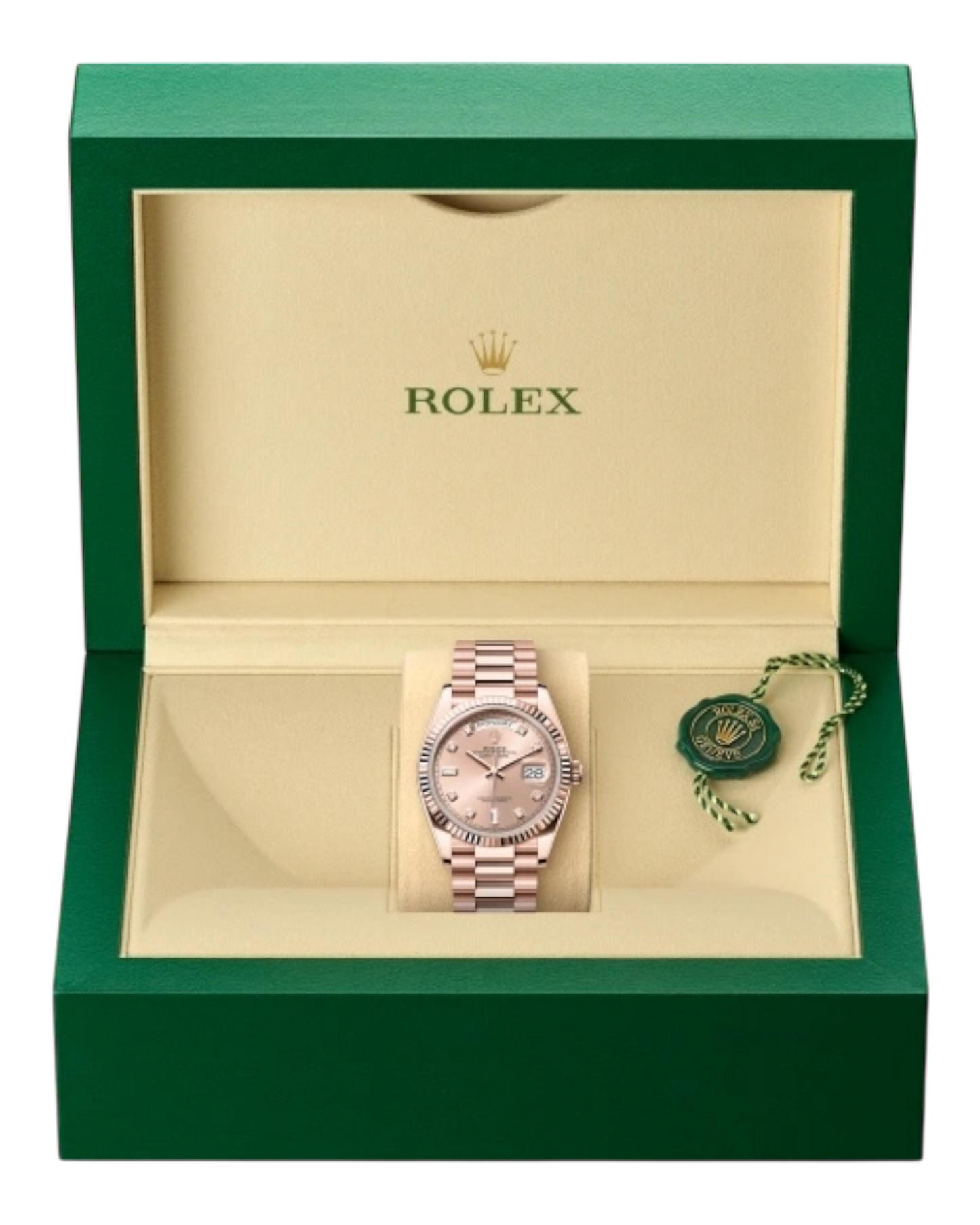 Rolex Day-Date Pink Dial with Diamonds, 36mm Everose Gold President - U1 FACTORY - AUTOMATIK
