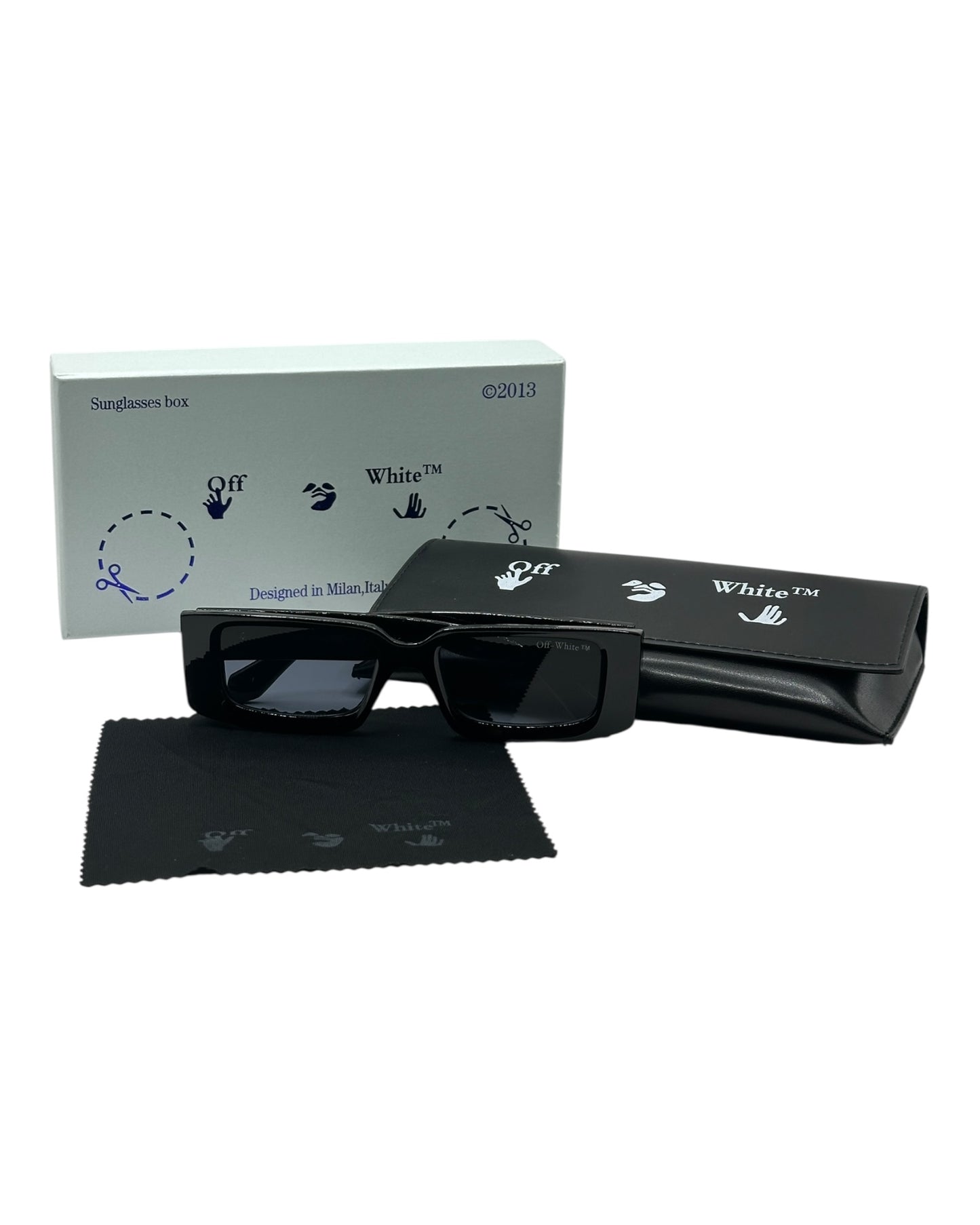 Off White Brille mit weißer Logo O1
