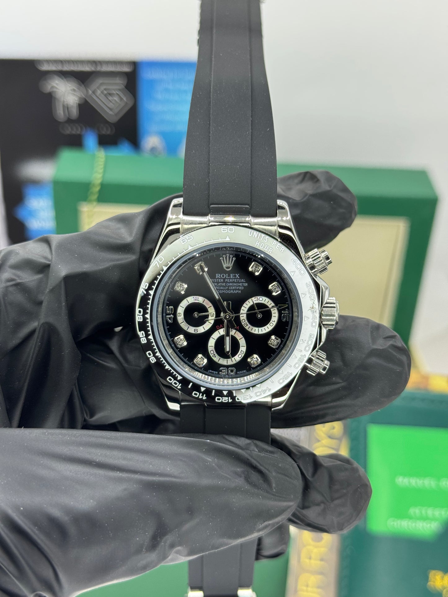 ROLEX DAYTONA COSMOGRAPH black - OYSTERFLEX - 40MM U1 FACTORY - AUTOMATIK