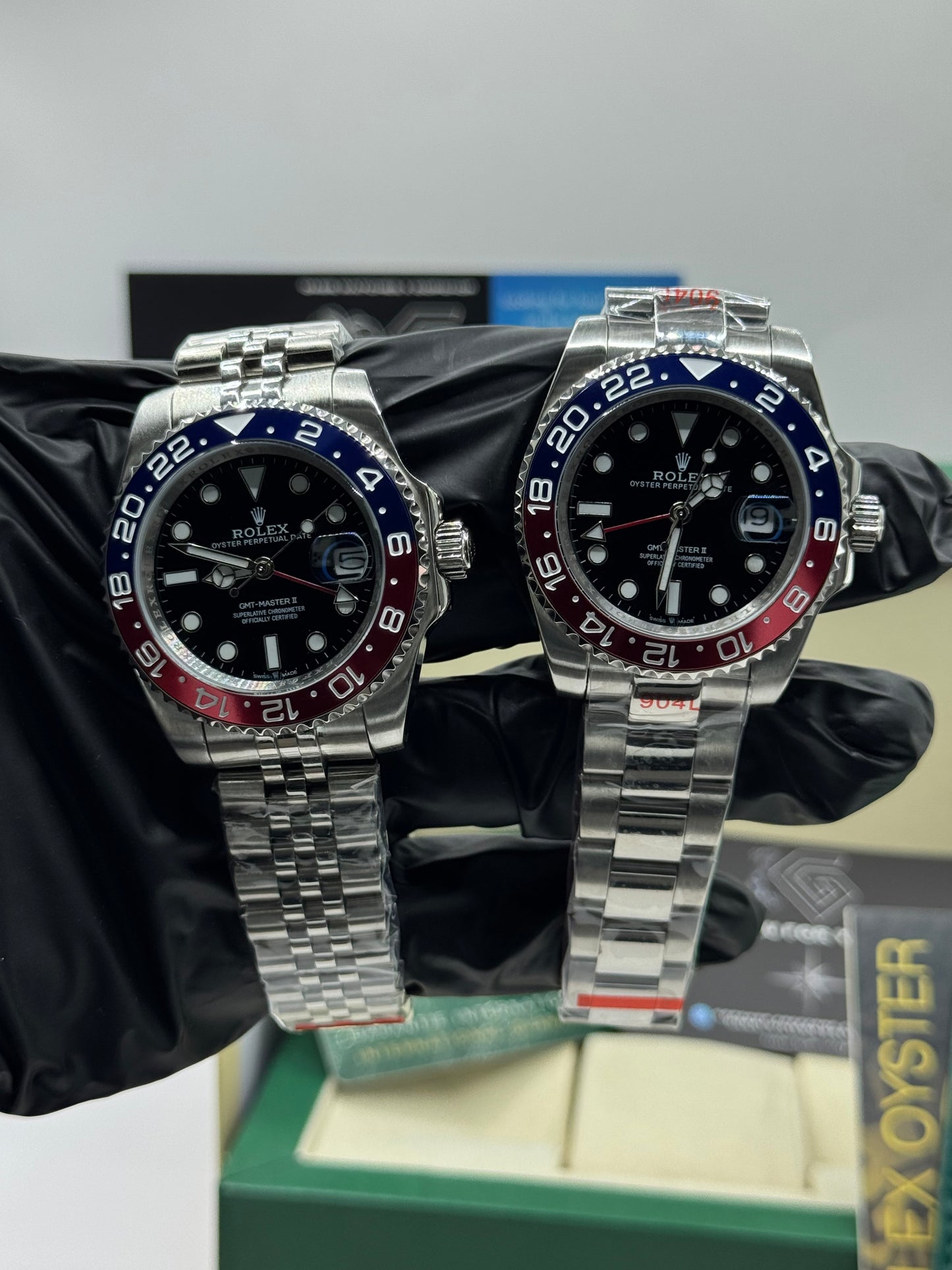 ROLEX GMT-MASTER II- PEPSI - JUBILEE - 40MM U1 FACTORY - AUTOMATIK