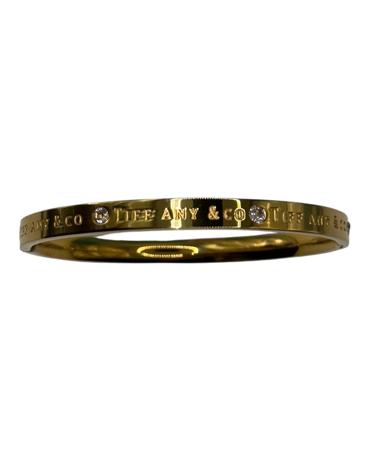 Tiffany & Co. Klassisches Armband mit Logogravur in Gold