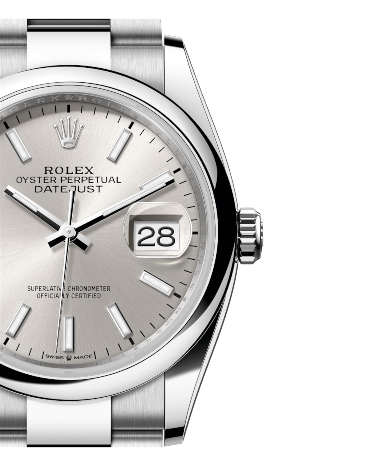 Rolex Datejust Silver 36mm Oyster U1 FACTORY - AUTOMATIK