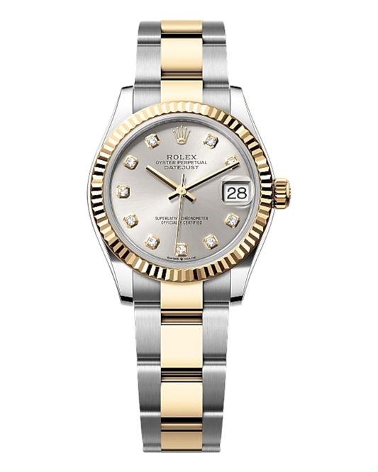 Rolex Datejust 31mm Bicolor Silver with Diamonds Dial Oyster U1 FACTORY - AUTOMATIK -