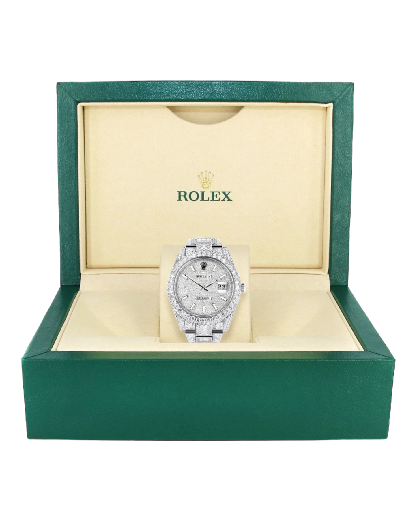 Rolex Datejust 41 Iced Out 126300 Superclone 1:1 with genuine moissanite diamonds
