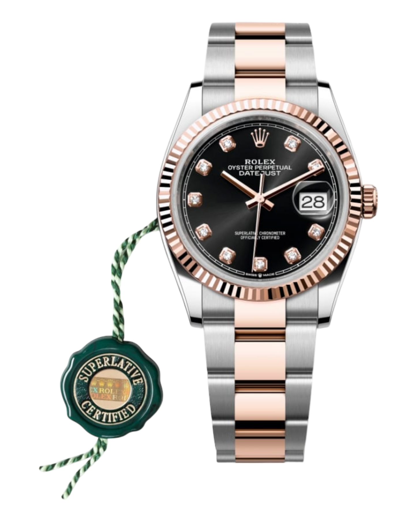 Rolex Datejust Black with Diamonds Dial 36mm - Oyster - U1 FACTORY - AUTOMATIK