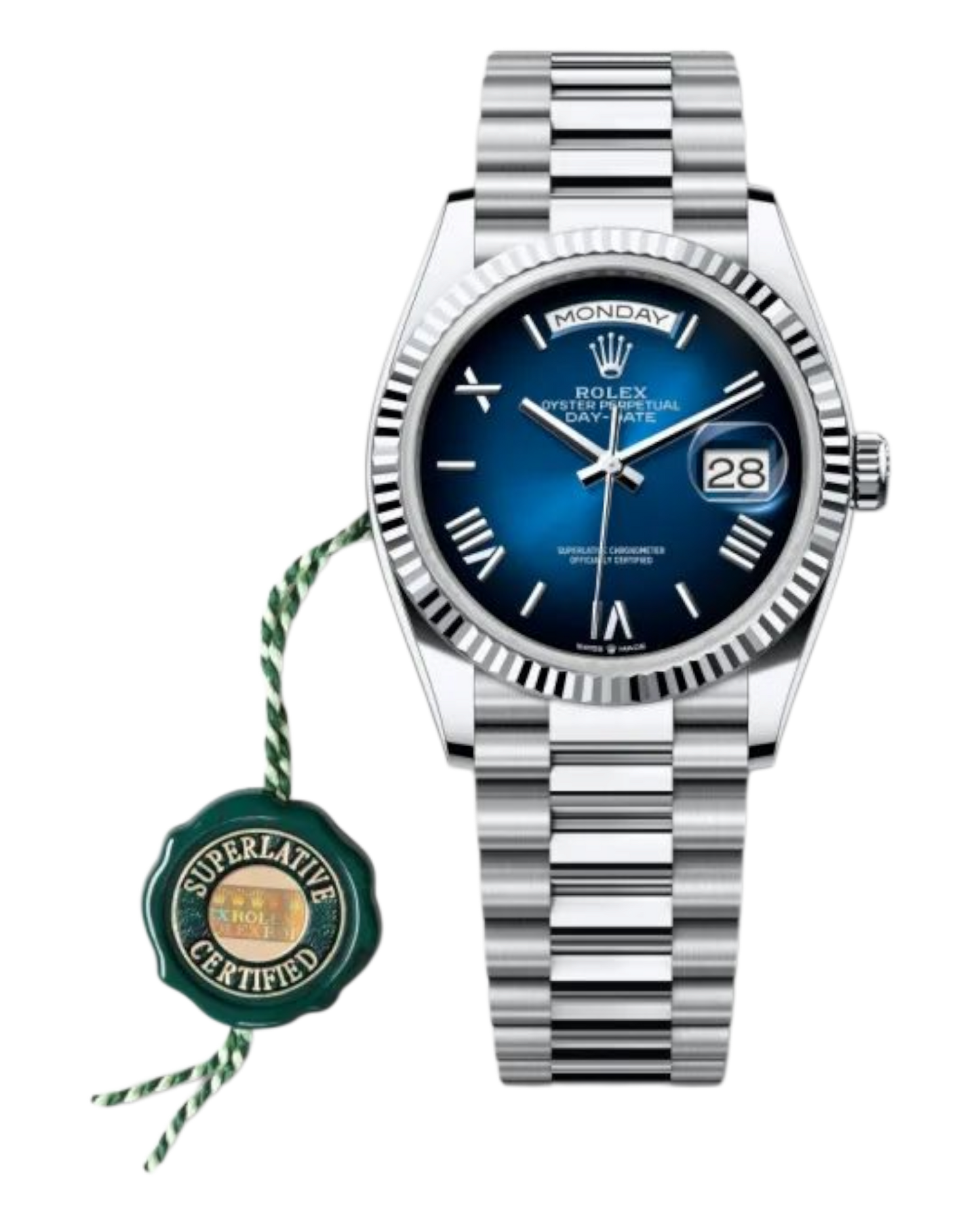 Rolex Day-Date Blue Dial with Roman Numerals, 40mm - U1 FACTORY - AUTOMATIK