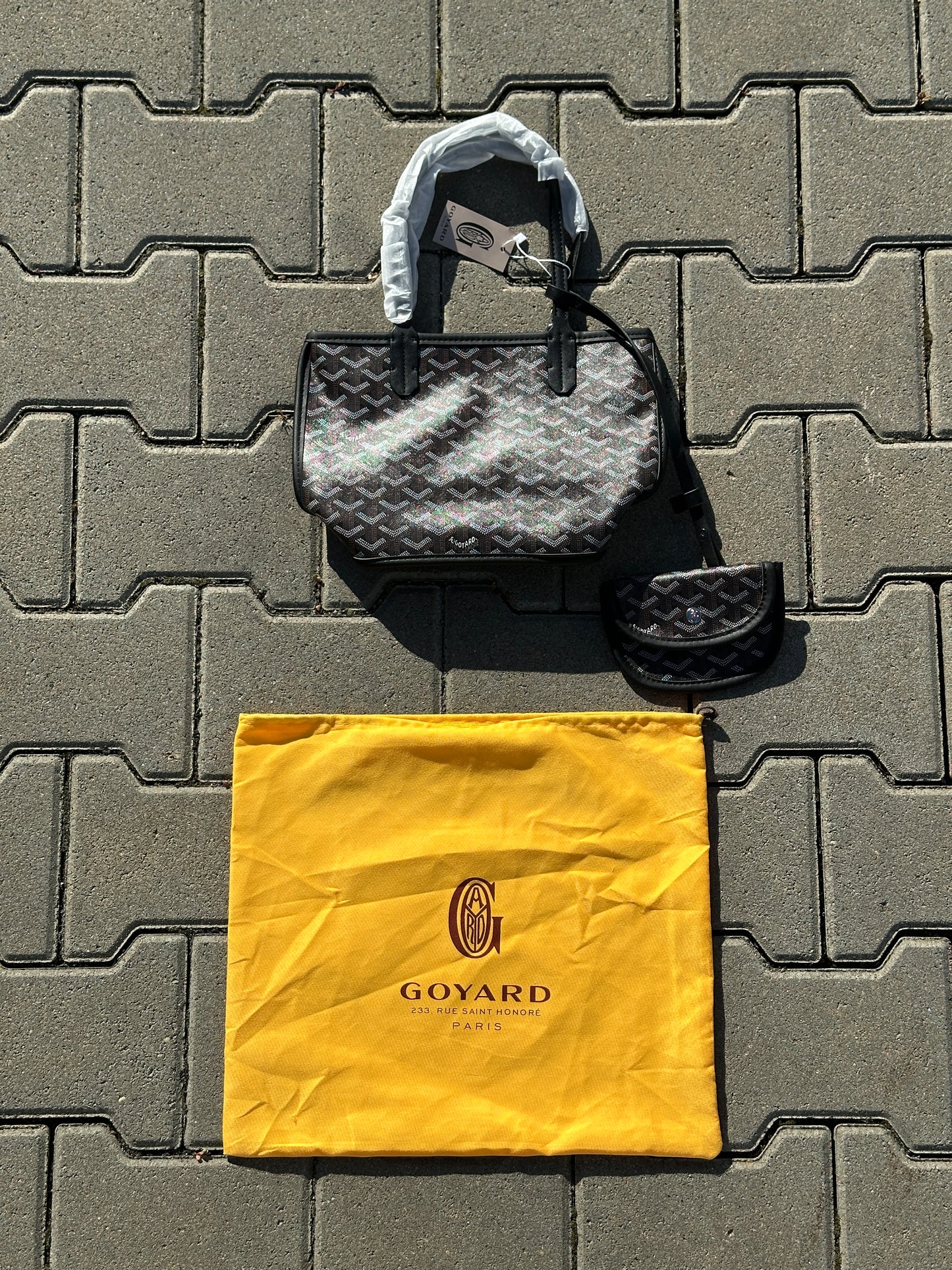 Goyard Saint Louis PM Tasche in Schwarz mit Pochette | 1:1 Replica