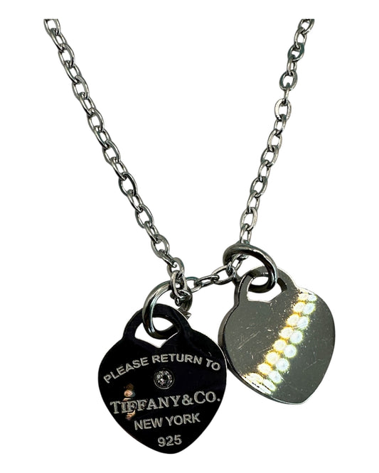Tiffany & Co. Kette Silber 925 mit Herzanhänger und Diamant
