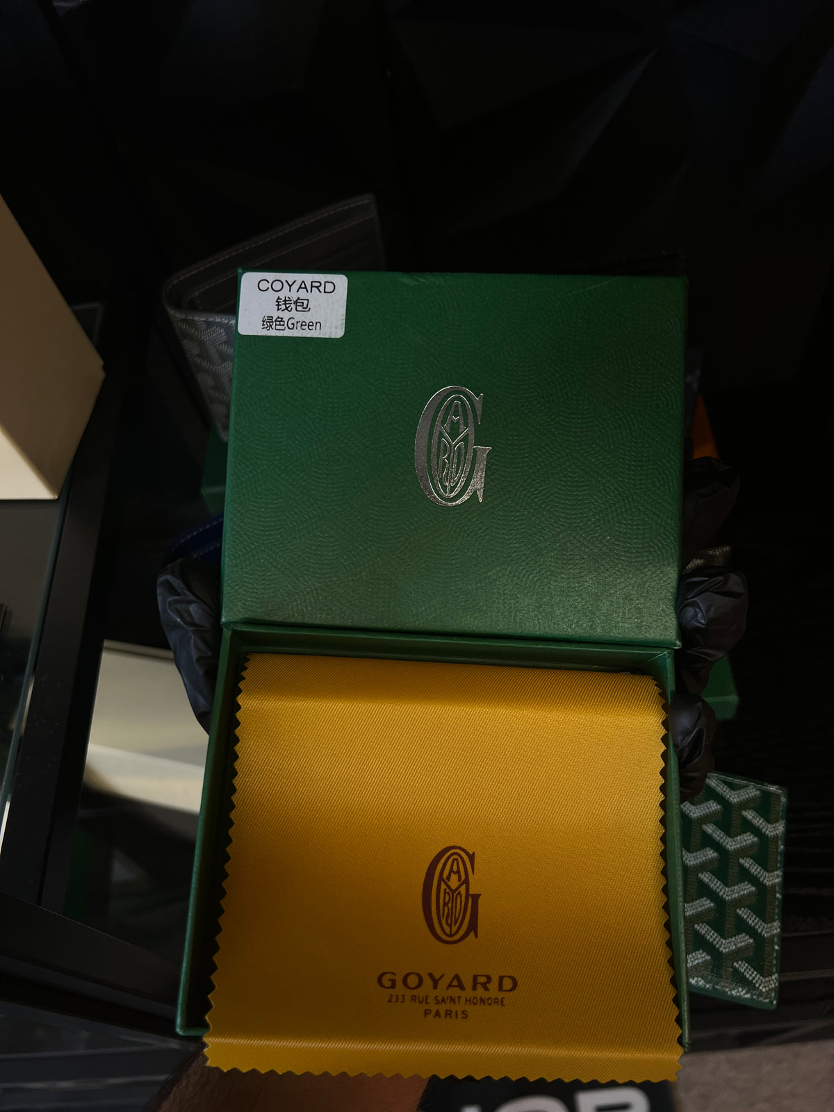 GOYARD PORTMONEE - SCHWARZ - PU-LEDER - SUPER CLONE - MIT BOX