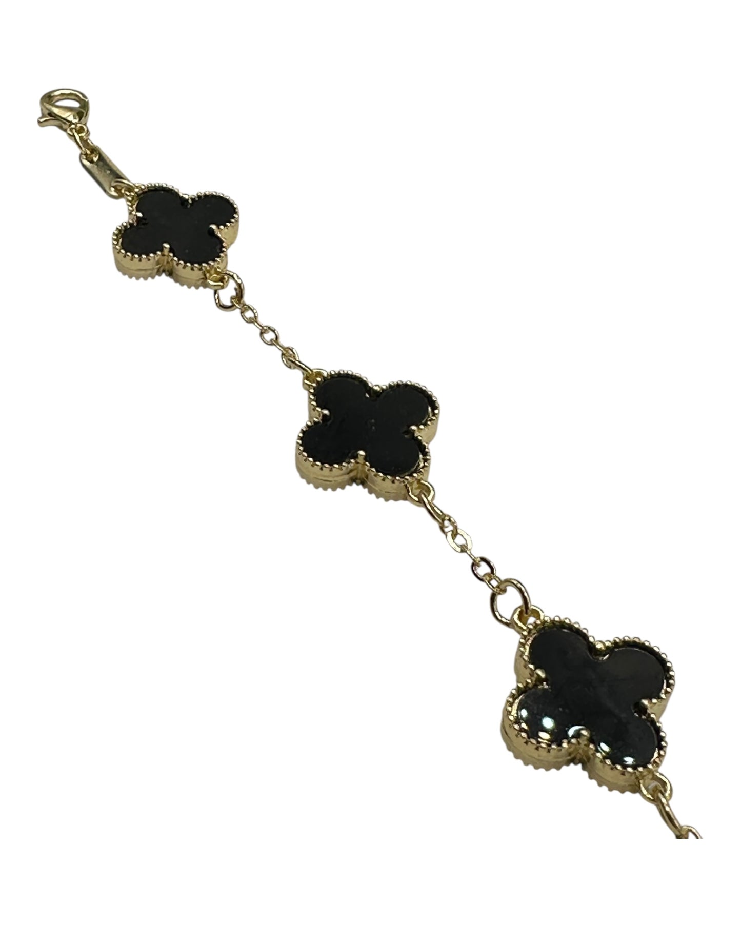 Van Cleef & Arpels Alhambra Armband mit Kleeblättern Schwarz
