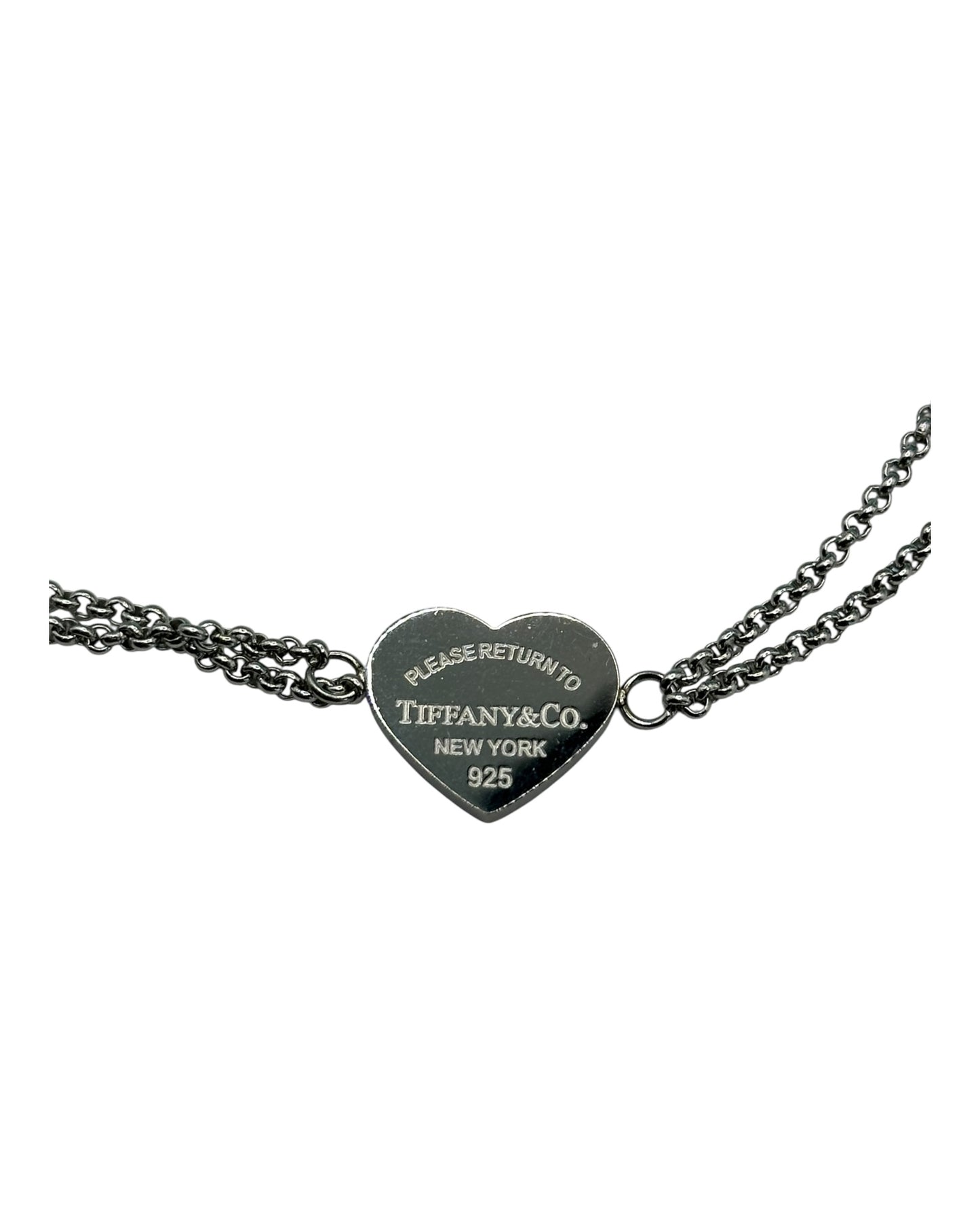 Tiffany & Co. Herz-Halskette aus 925 Sterling-Silber mit feiner Kette