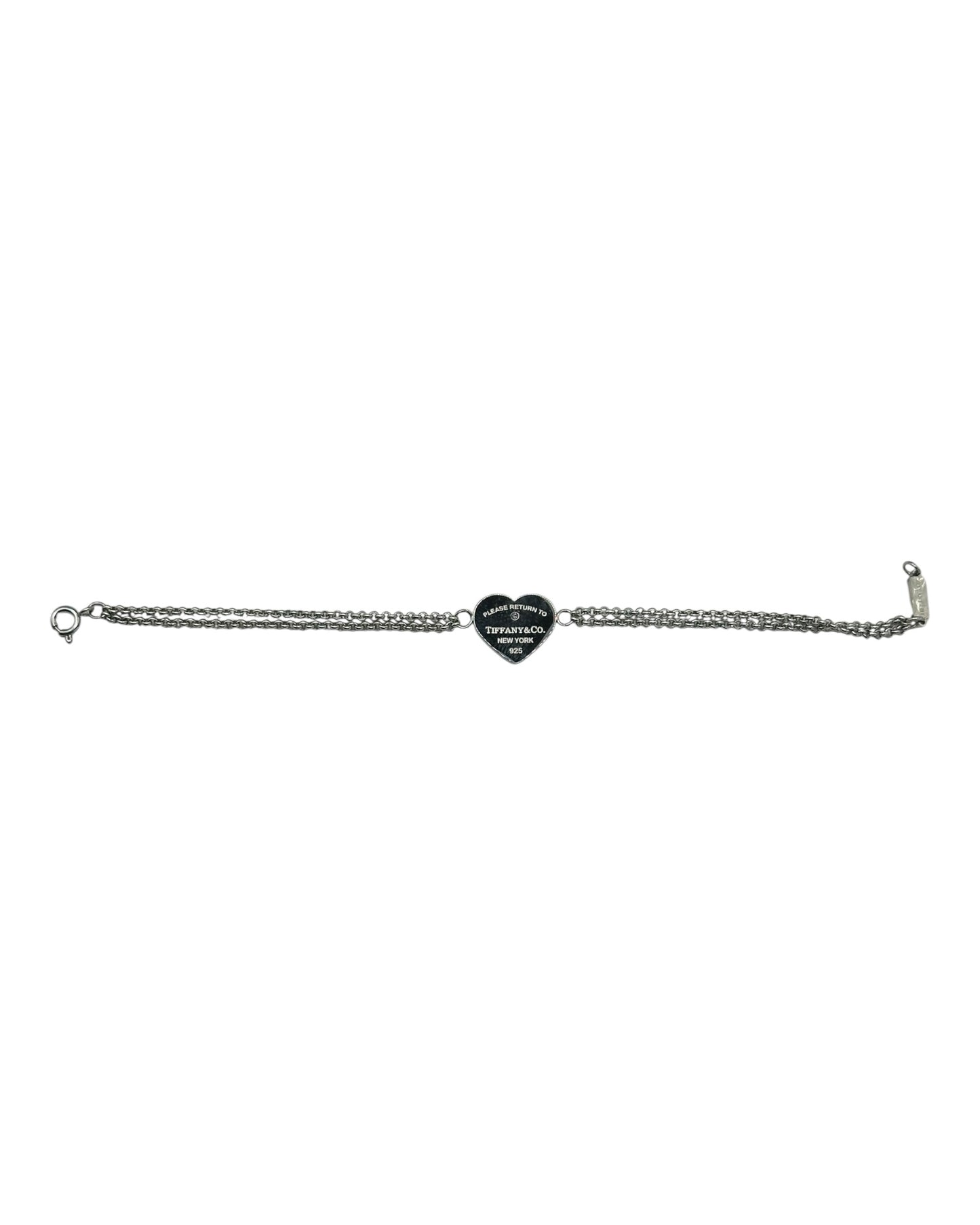 Tiffany & Co. Herz-Fußkettchen/Armband aus 925 Sterling-Silber