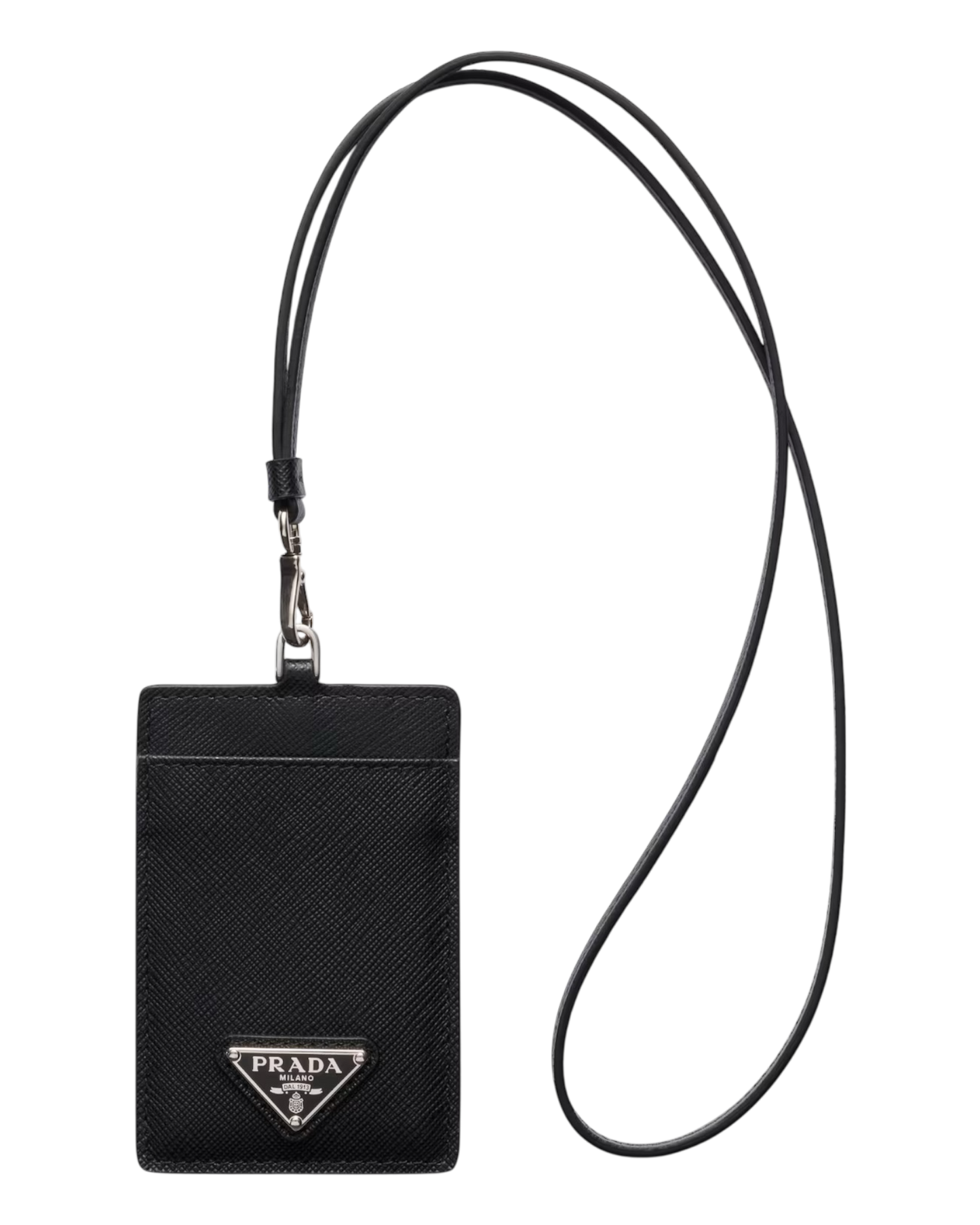 PRADA Neck Cardholder / Ausweisetui – Weiß / Schwarz