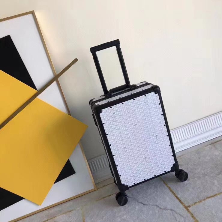 Goyard 1:1 Premium Trolley Suitcase – Luxury Chevron Design, Various Colors