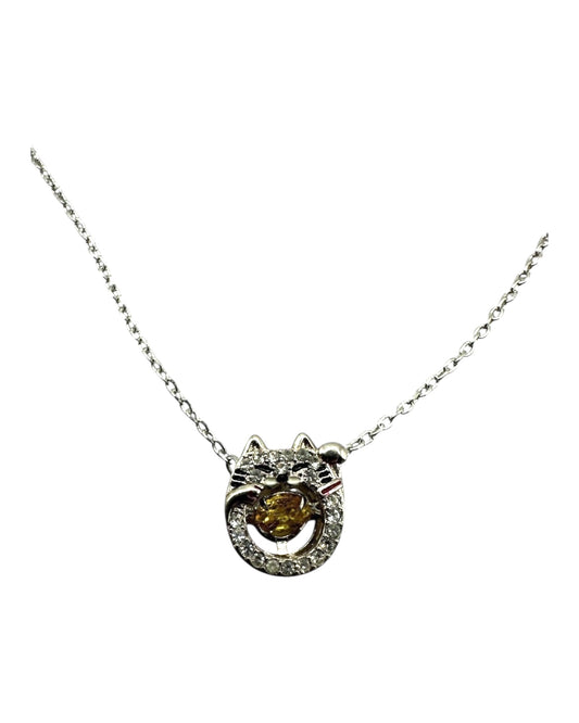 Swarovski Dancing Stone Katze Halskette