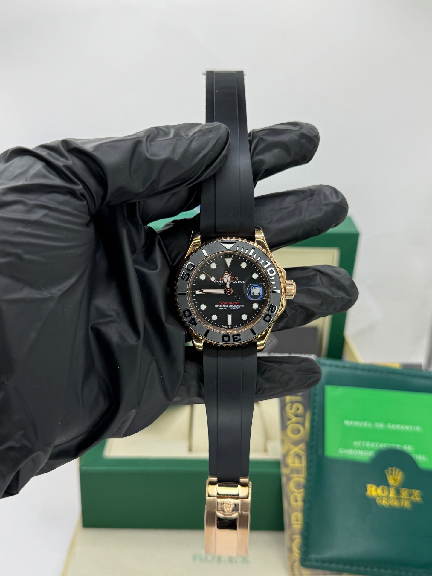 ROLEX YACHT-MASTER - OYSTERFLEX- Roségold - 40MM U1 FACTORY - AUTOMATIK