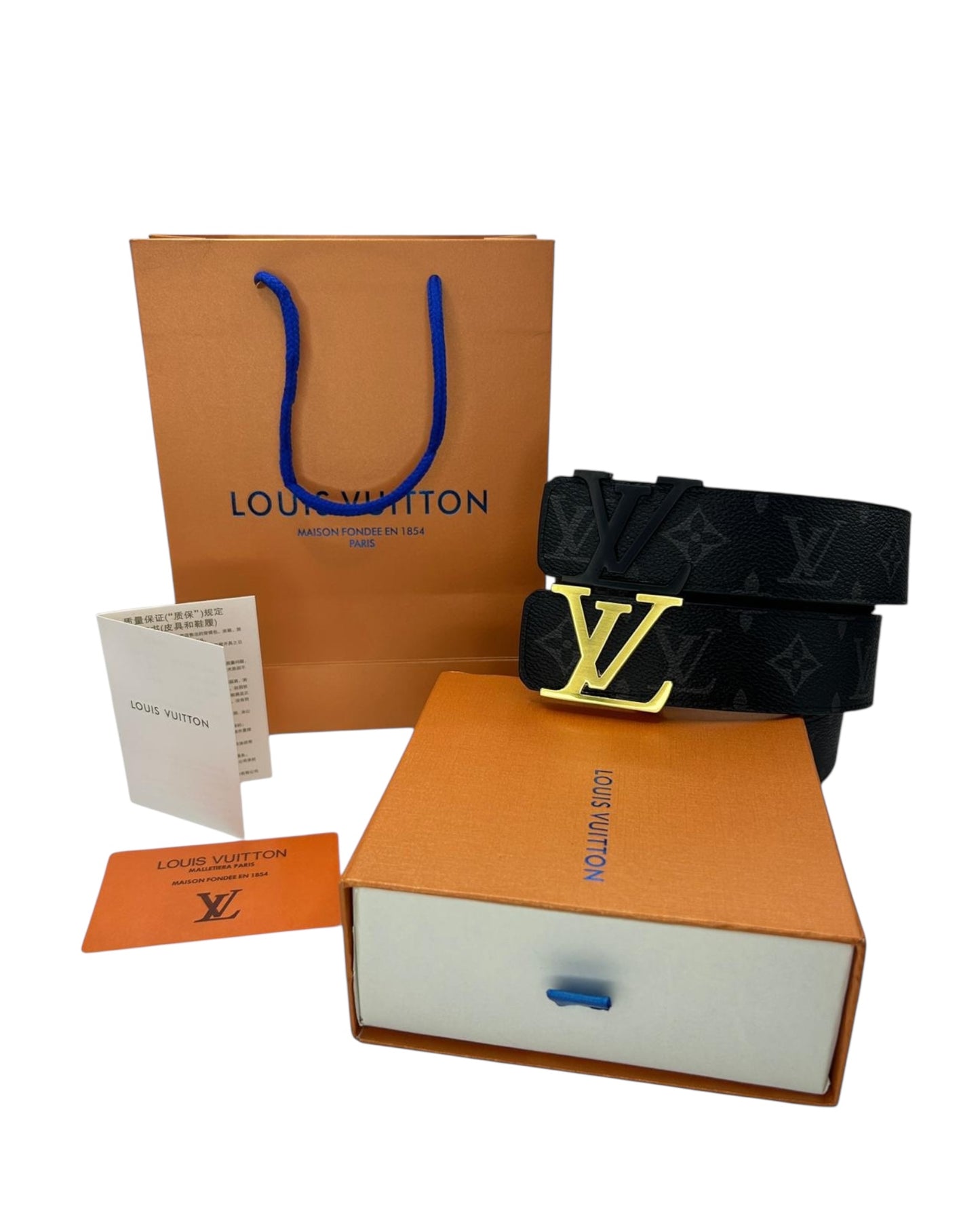 LOUIS VUITTON GÜRTEL - LV MONOGRAMM - GOLD - FULLSET - HIGH END QUALITY
