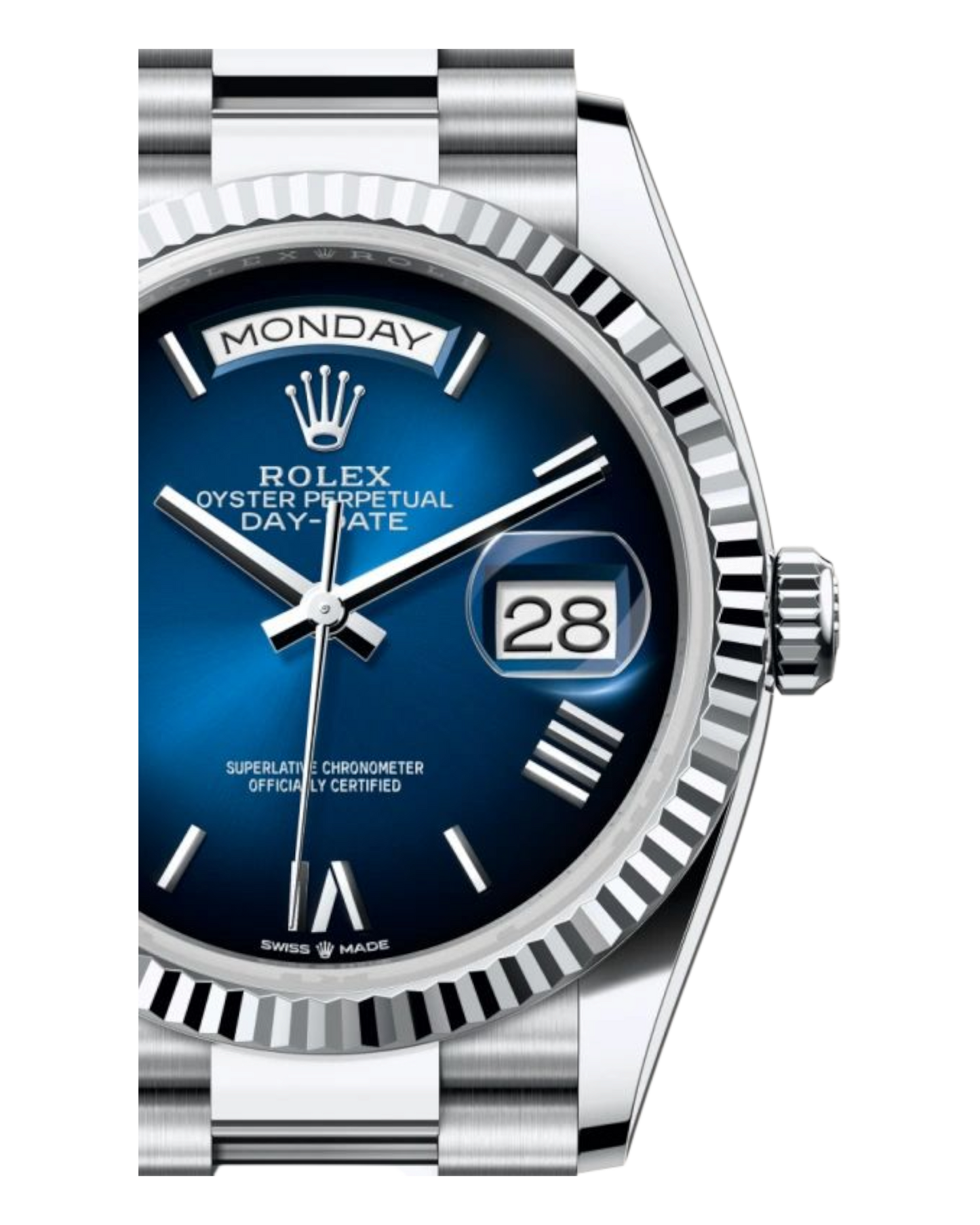 Rolex Day-Date Blue Dial with Roman Numerals, 40mm - U1 FACTORY - AUTOMATIK