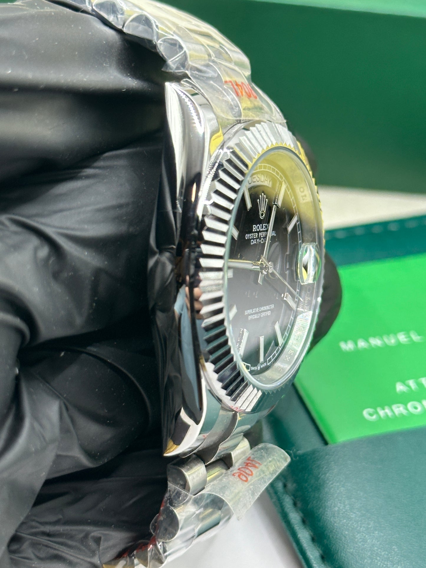 Rolex Day-Date Black Dial, 40mm White Gold President - U1 FACTORY - AUTOMATIK