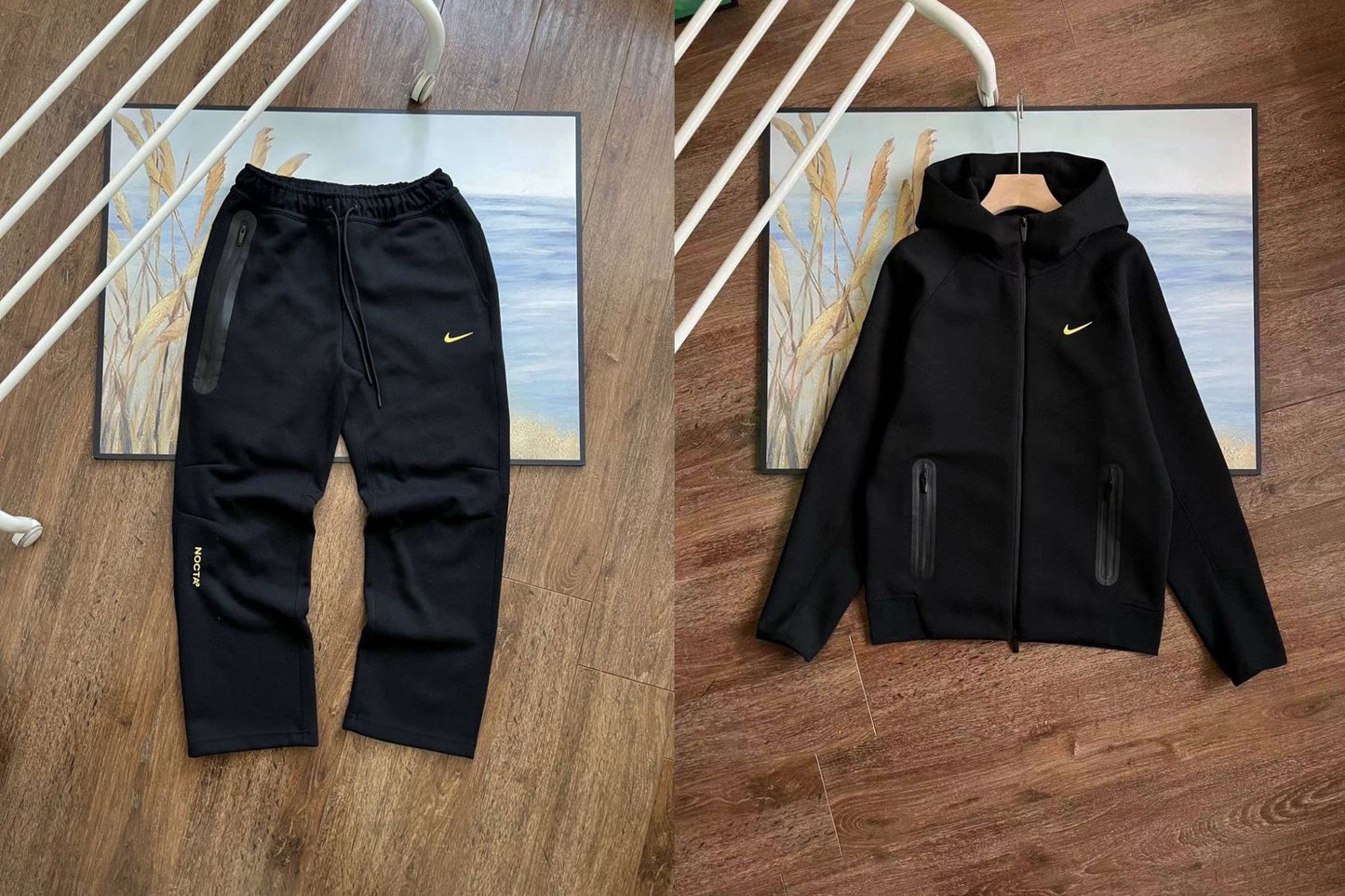 Set Nike x NOCTA Tech Fleece Kapuzen/pullover und Jogginghose - Hellblau , Grün , Schwarz