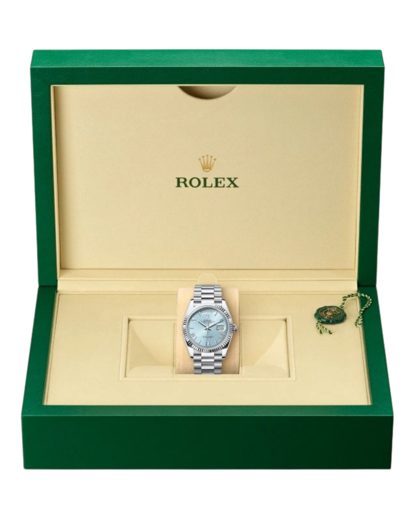 Rolex Day-Date Light Blue Dial with Roman Numerals, 36mm White Gold President - U1 FACTORY - AUTOMATIK