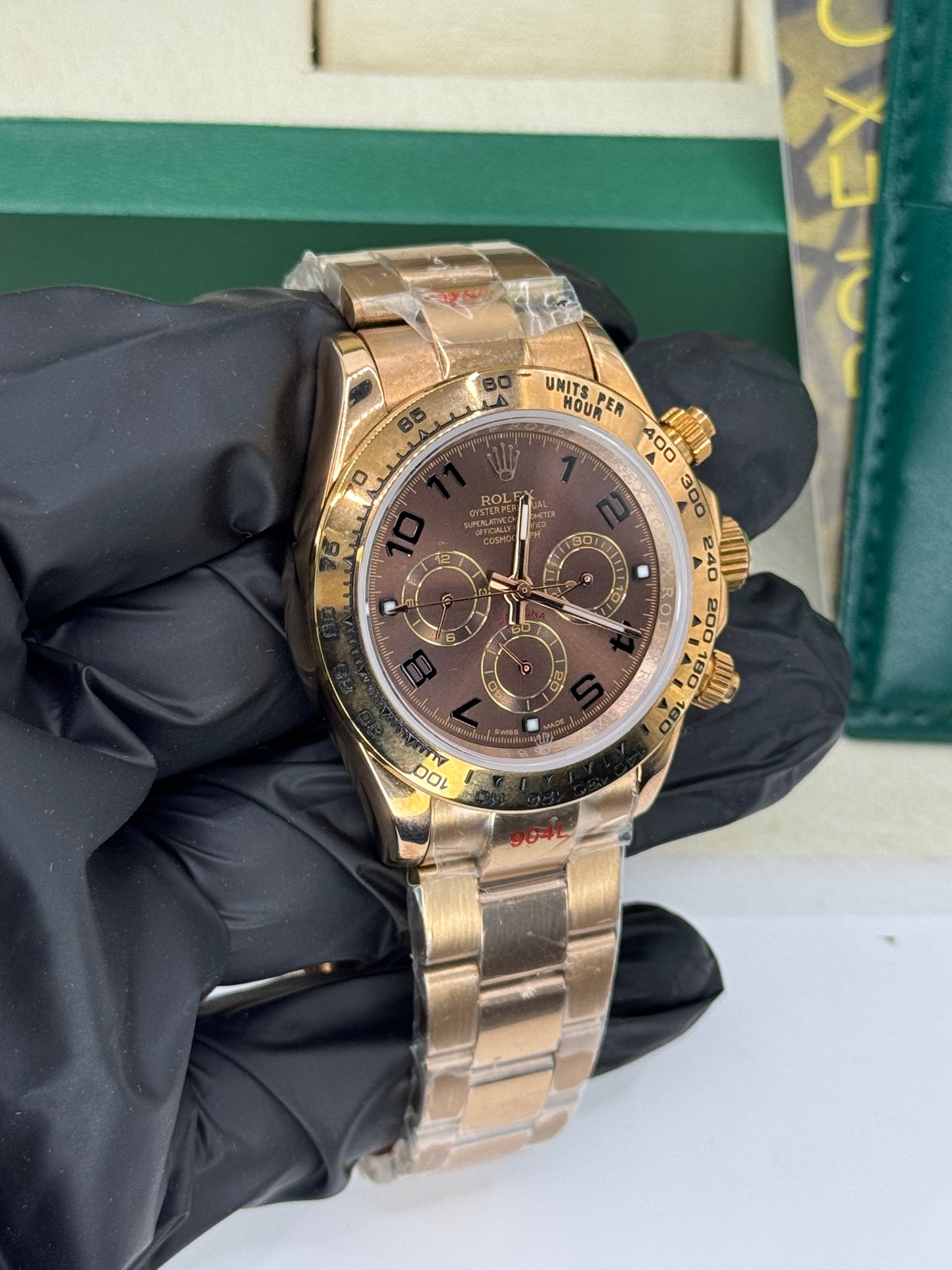 ROLEX DAYTONA - ROSEGOLD CHOCOLATE - COSMOGRAPH - OYSTER - 40MM U1 FACTORY - AUTOMATIK