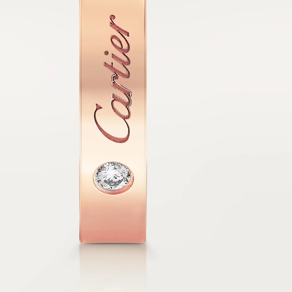 Cartier C de Cartier Ring aus Roségold mit einem Brillanten