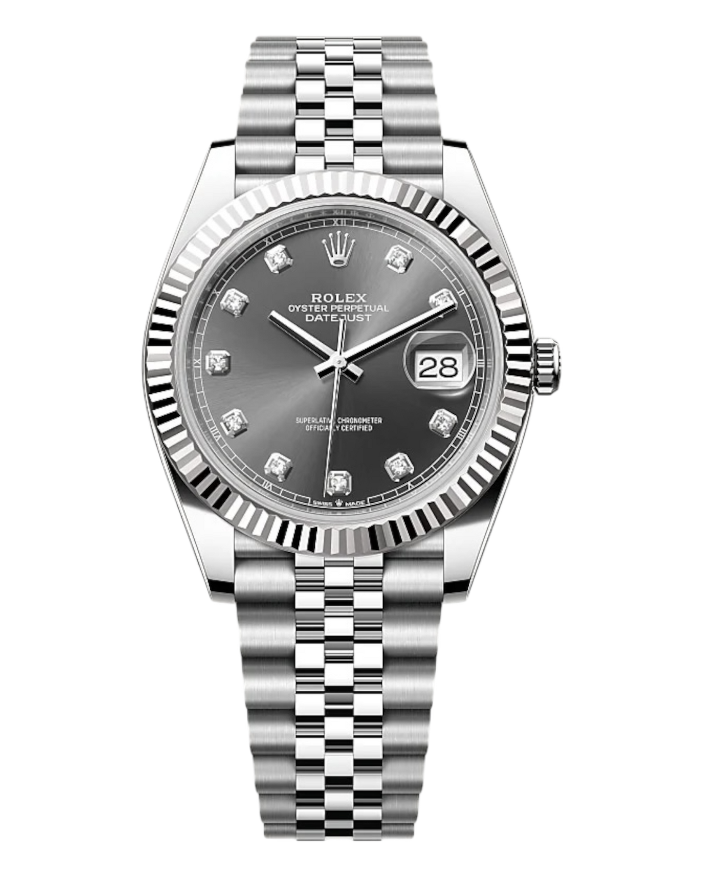 Rolex Datejust 41mm Grey with Diamonds Dial - Jubilee - U1 FACTORY - AUTOMATIK