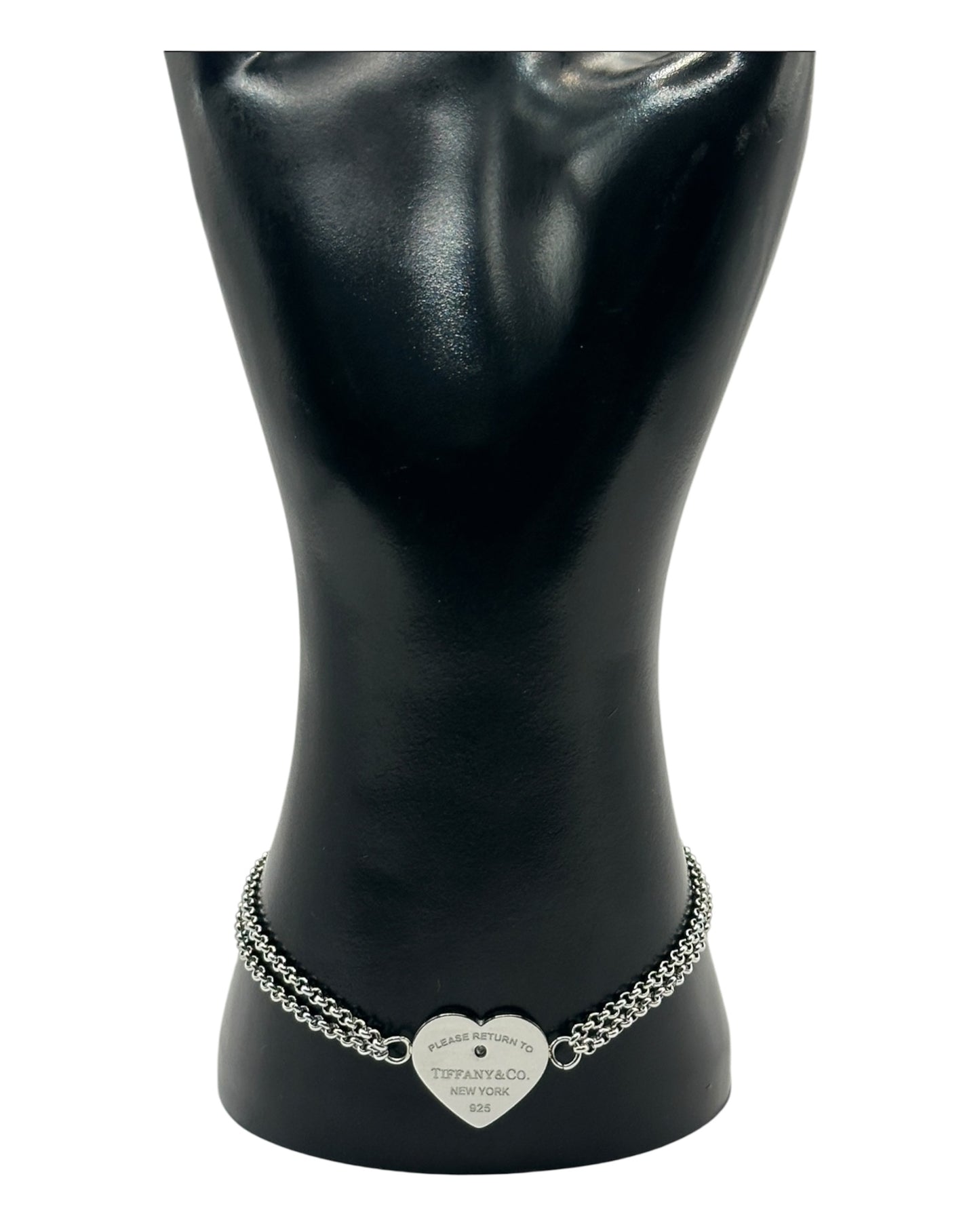 Tiffany & Co. Herz-Fußkettchen/Armband aus 925 Sterling-Silber