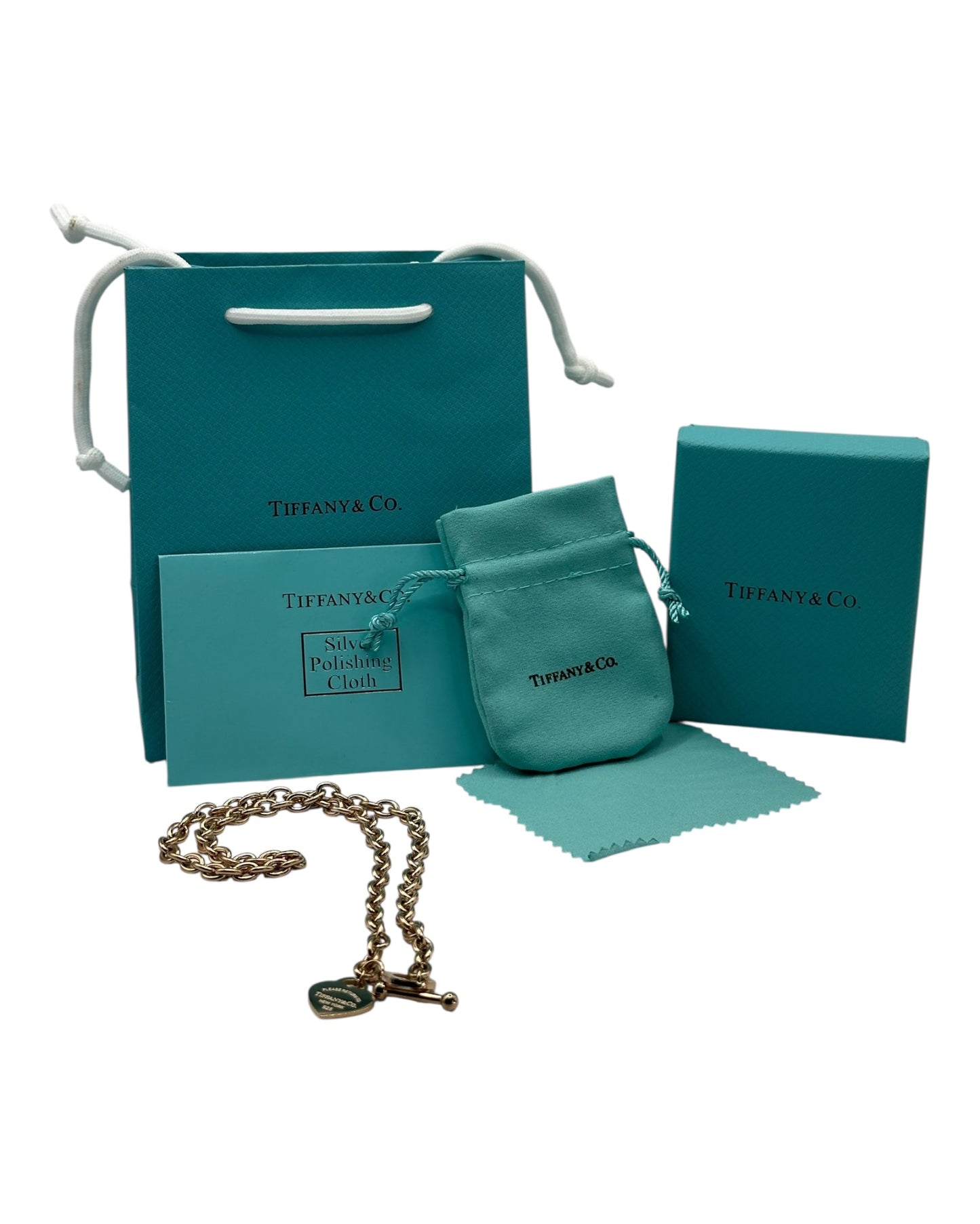 Tiffany & Co. Roségold Halskette mit Herz-Anhänger und Knebelverschluss
