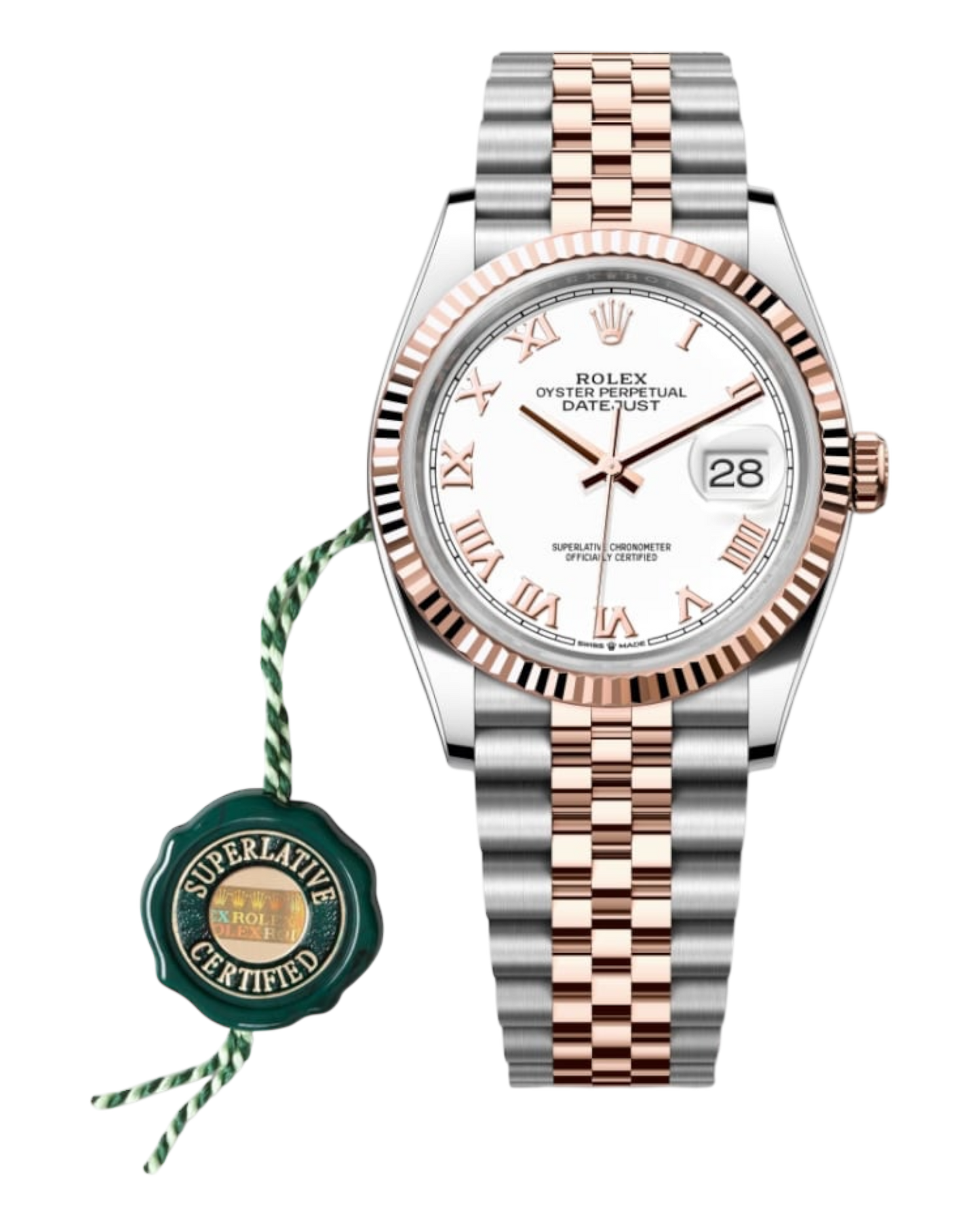 Rolex Datejust White 36mm Bicolor - Jubilee - U1 FACTORY - AUTOMATIK