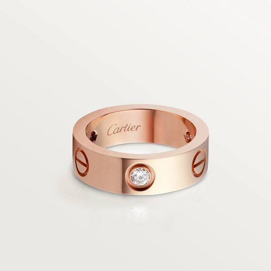 CARTIER LOVE RING SCHMAL MIT 3 DIAMANTEN- ROSÉGOLD - FULLSET