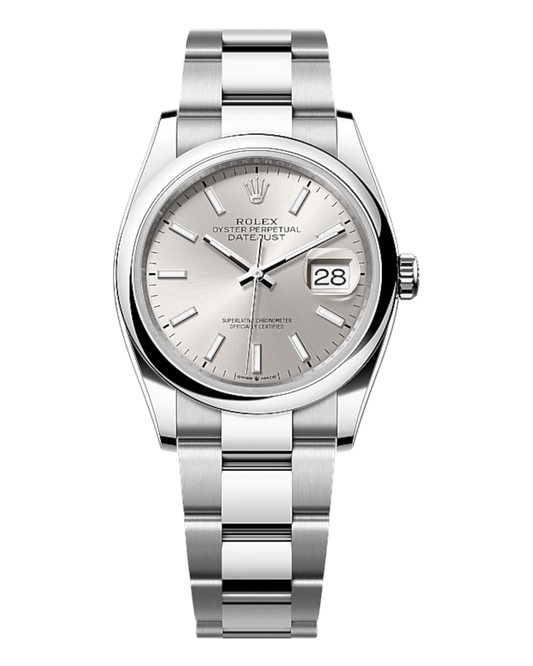 Rolex Datejust Silver 36mm Oyster U1 FACTORY - AUTOMATIK