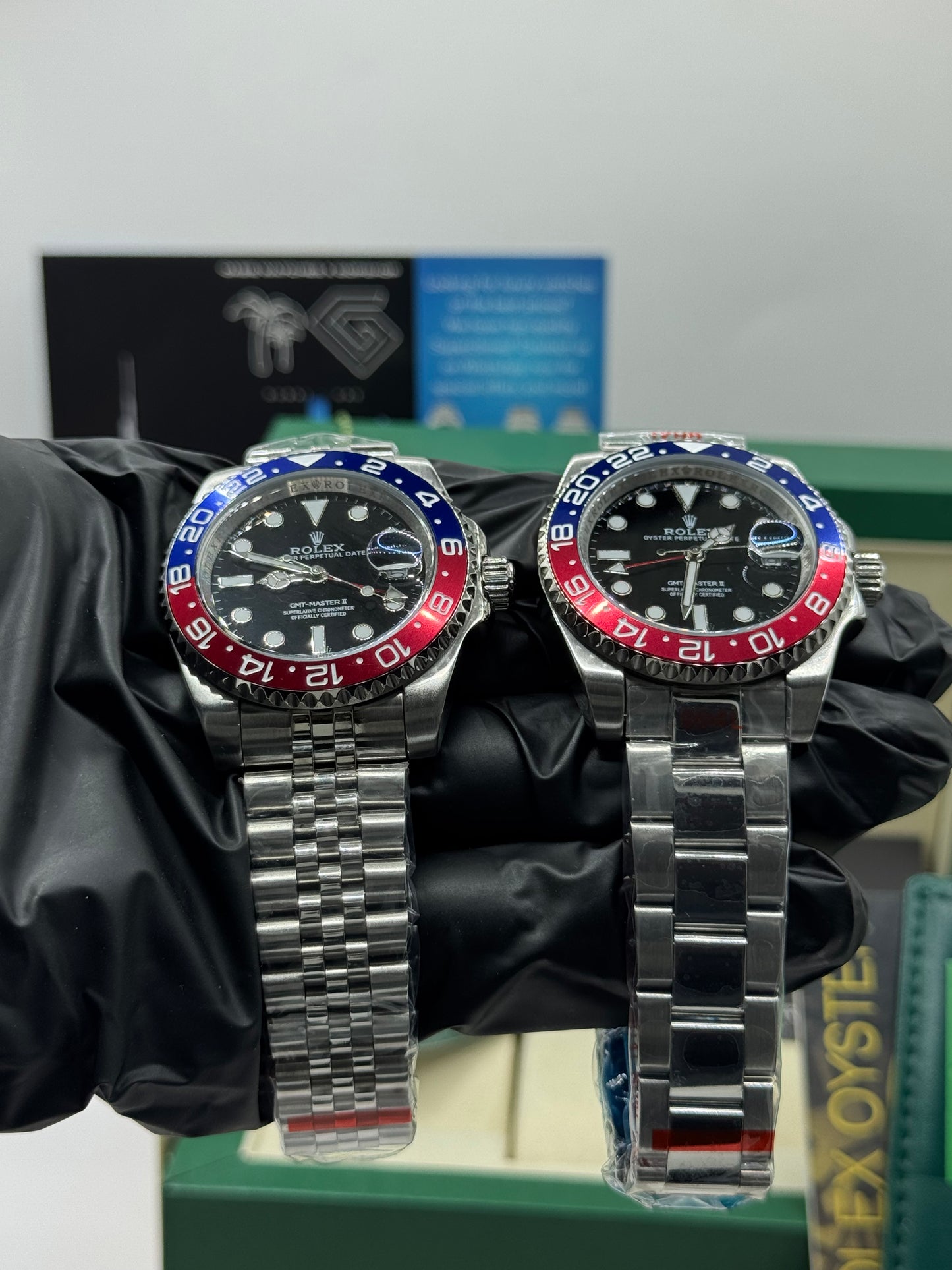 ROLEX GMT-MASTER II- PEPSI - JUBILEE - 40MM U1 FACTORY - AUTOMATIK