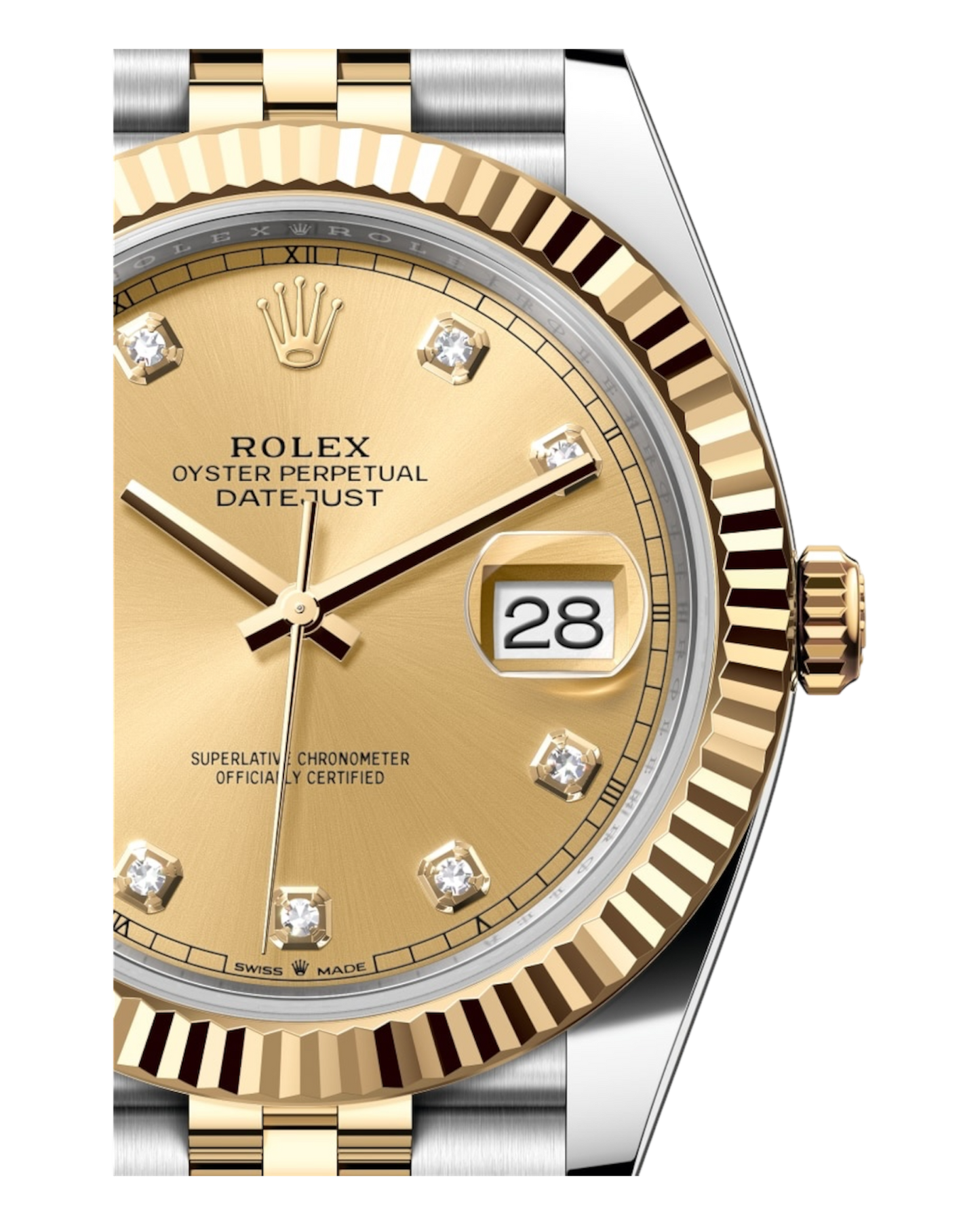 Rolex Datejust 41mm Gold with Diamonds Dial - Jubilee - U1 FACTORY - AUTOMATIK