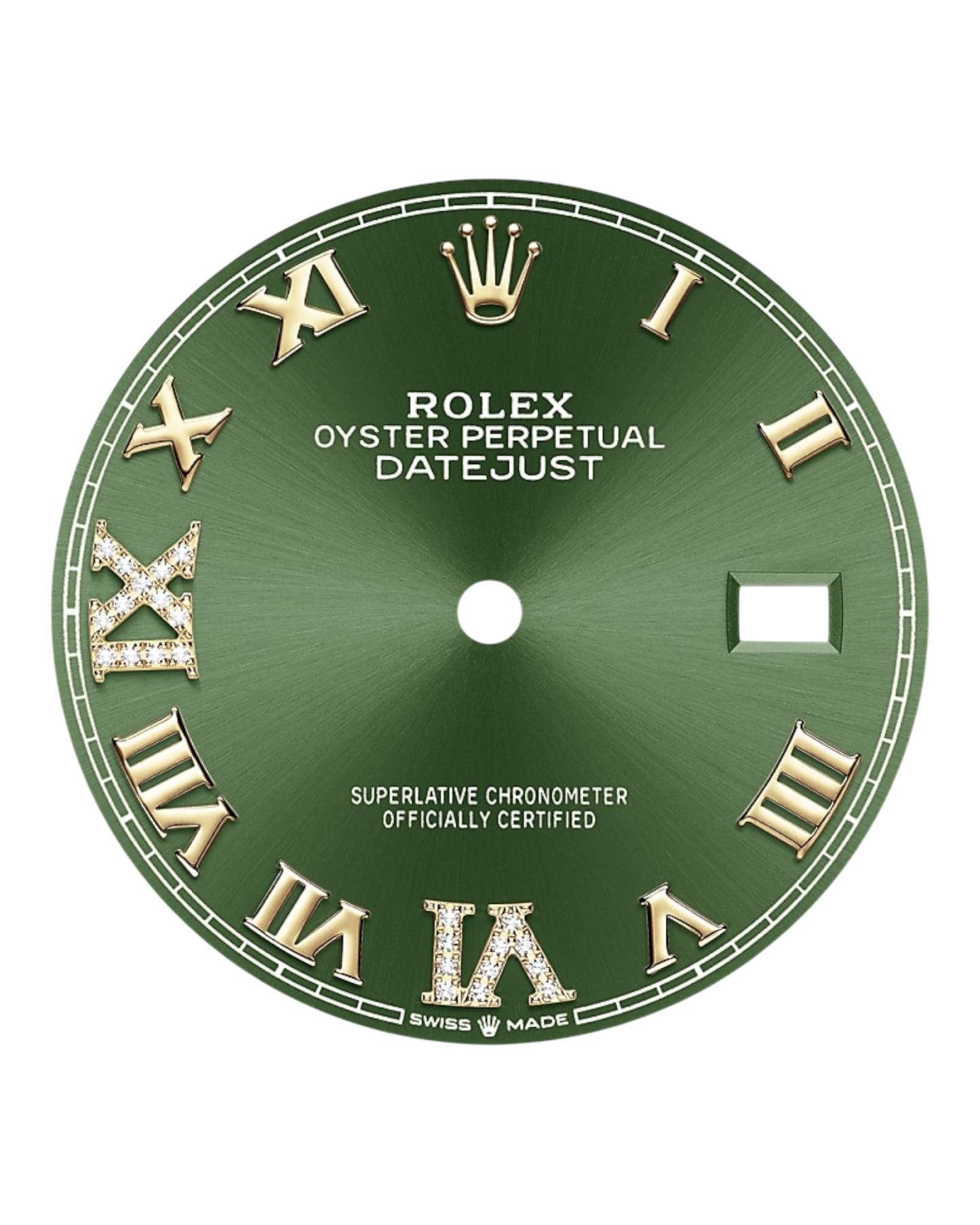 Rolex Datejust Green Dial with Roman & Diamond Markers, 36mm Bicolor - Jubilee - U1 FACTORY - AUTOMATIK