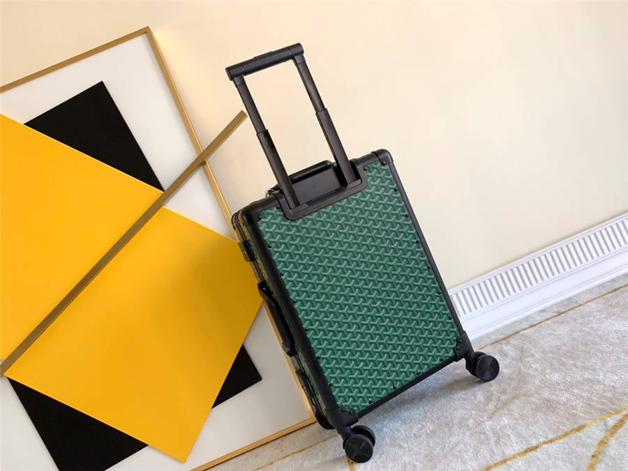 Goyard 1:1 Premium Trolley Suitcase – Luxury Chevron Design, Various Colors