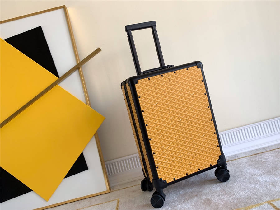 Goyard 1:1 Premium Trolley Suitcase – Luxury Chevron Design, Various Colors