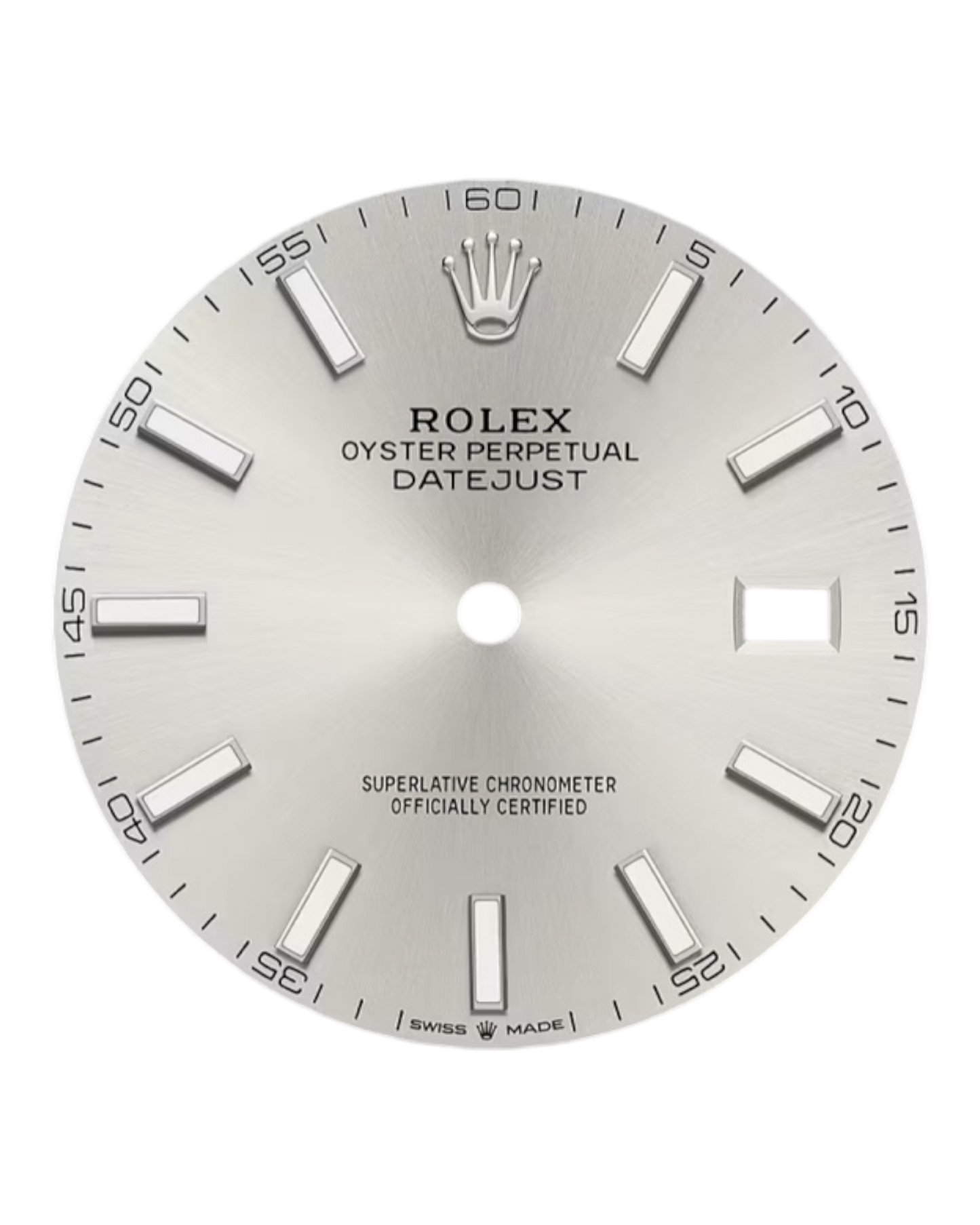 Rolex Datejust, Silver Dial, 41mm, flat bezel - U1 FACTORY - AUTOMATIK