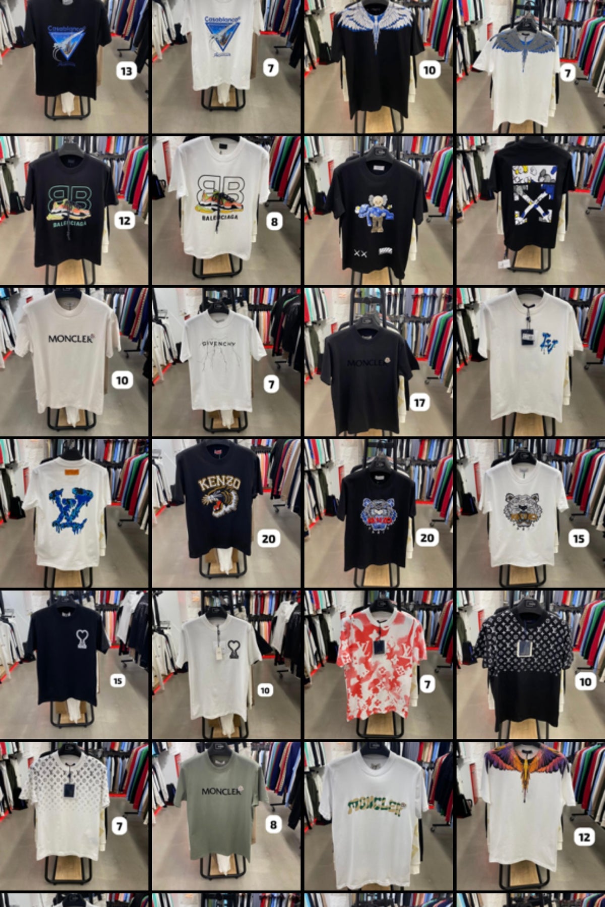 T-SHIRT - RESTPOSTEN - NUR LUXUSMARKEN - HIGH END QUALITÄT