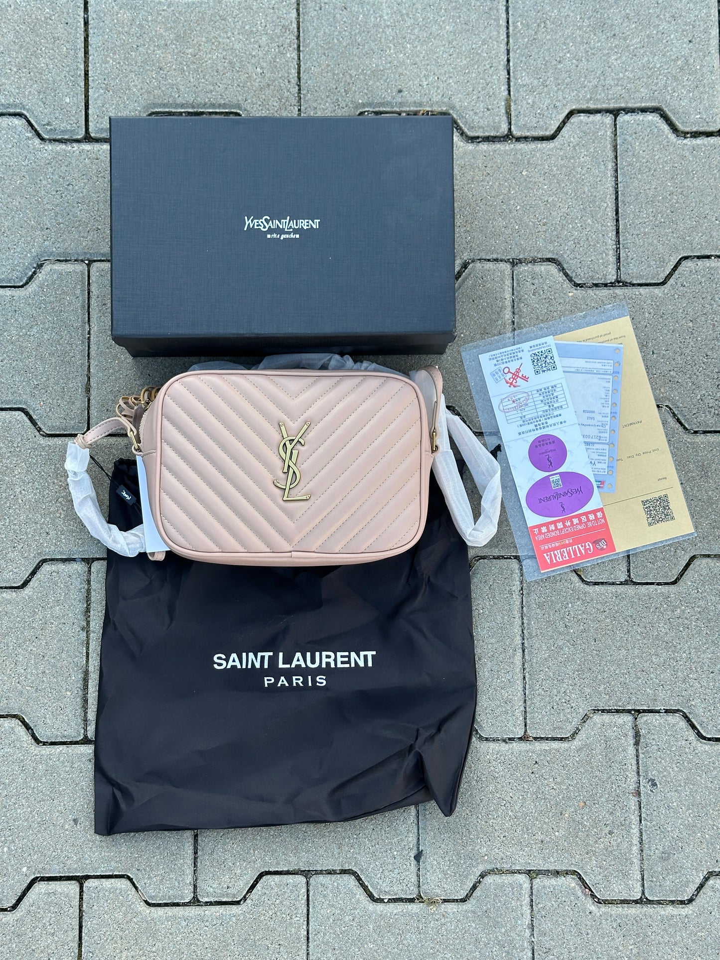 YSL CROSSBODY BAG IN PINK MIT GOLDFARBENEN LOGO | 1:1 REPLICA