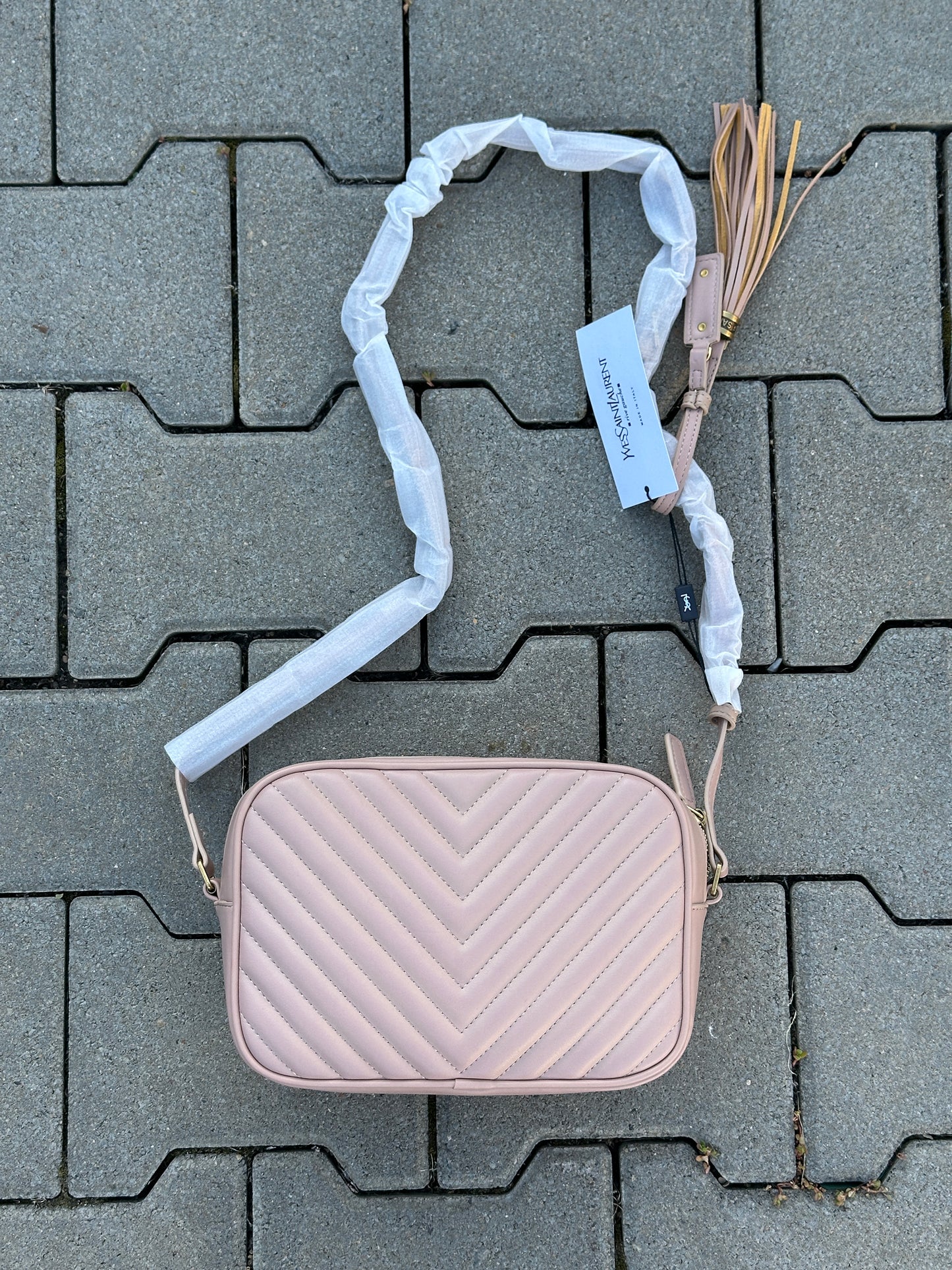 YSL CROSSBODY BAG IN PINK MIT GOLDFARBENEN LOGO | 1:1 REPLICA