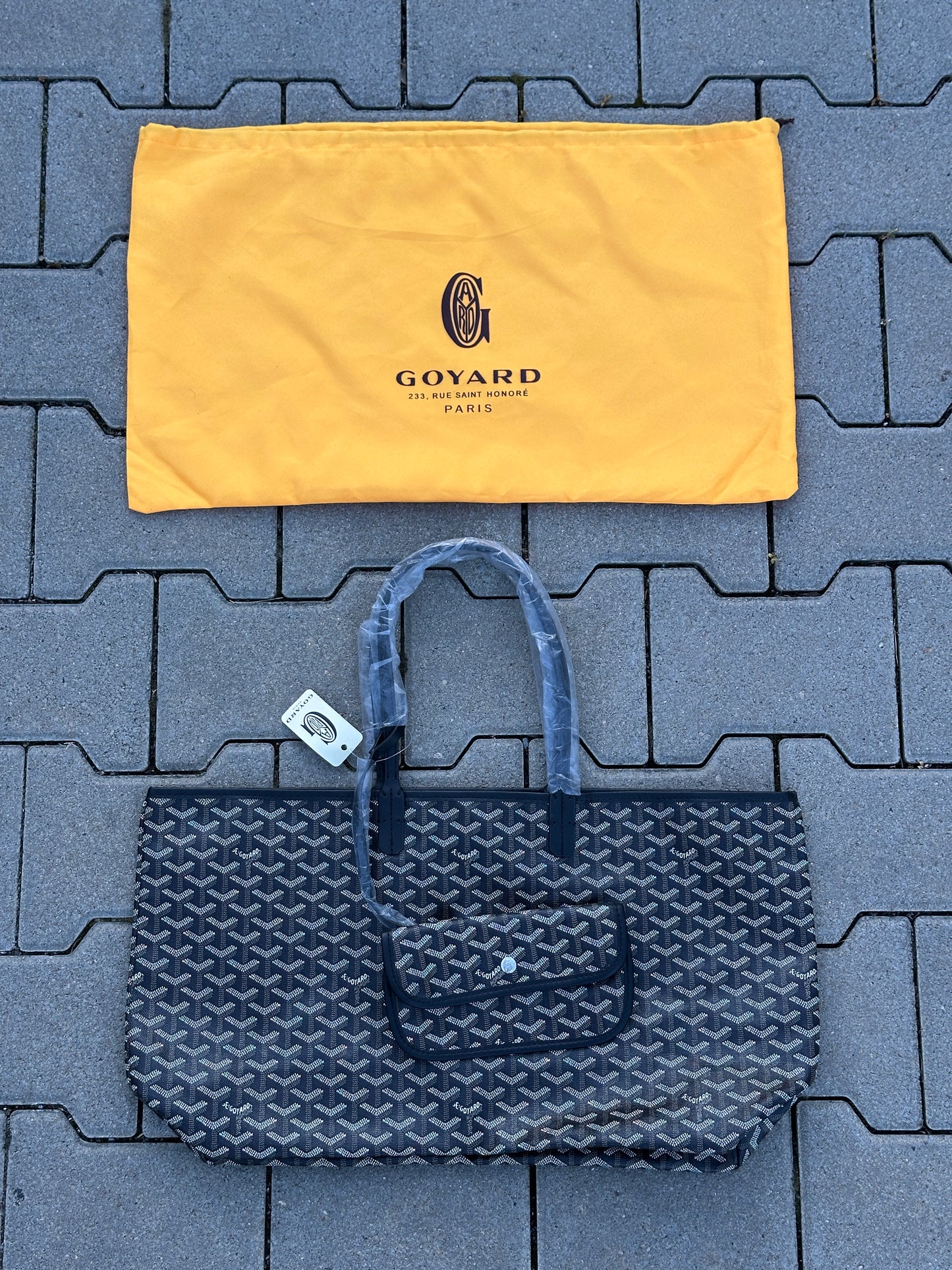 GOYARD TOTE BAG IN SCHWARZ – 1:1 REPLICA AUS FEINEM PU LEDER MIT MINI POCHETTE
