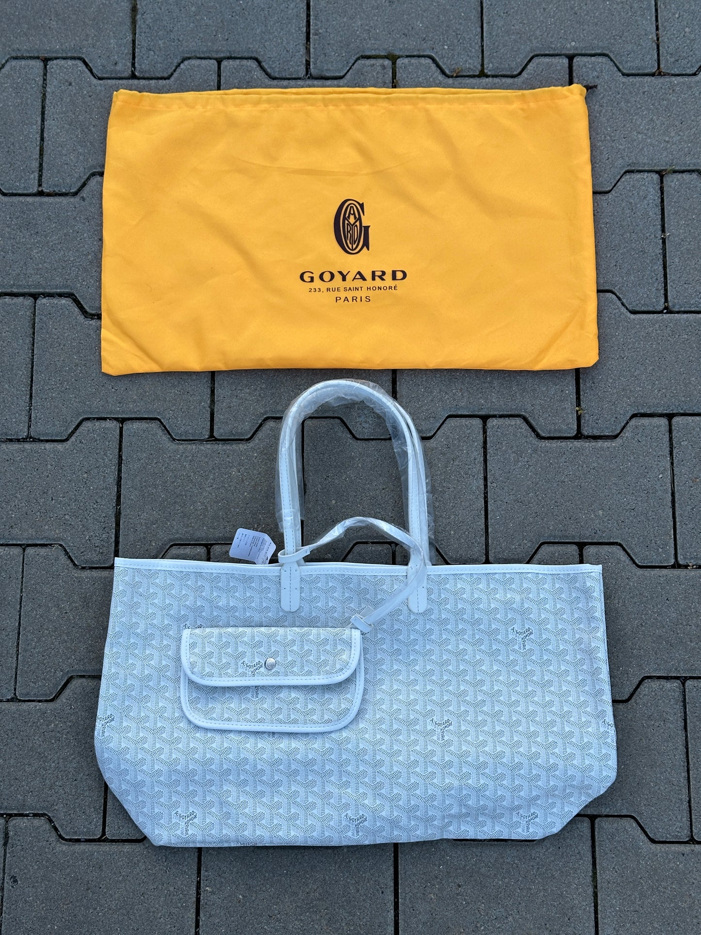 GOYARD TOTE BAG IN WEISS – 1:1 REPLICA AUS FEINEM PU LEDER MIT MINI POCHETTE
