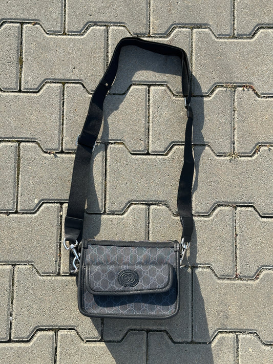GUCCI MESSENGER BAG MIT SCHWARZEM GG-MONOGRAMM | 1:1 REPLICA | PU LEDER