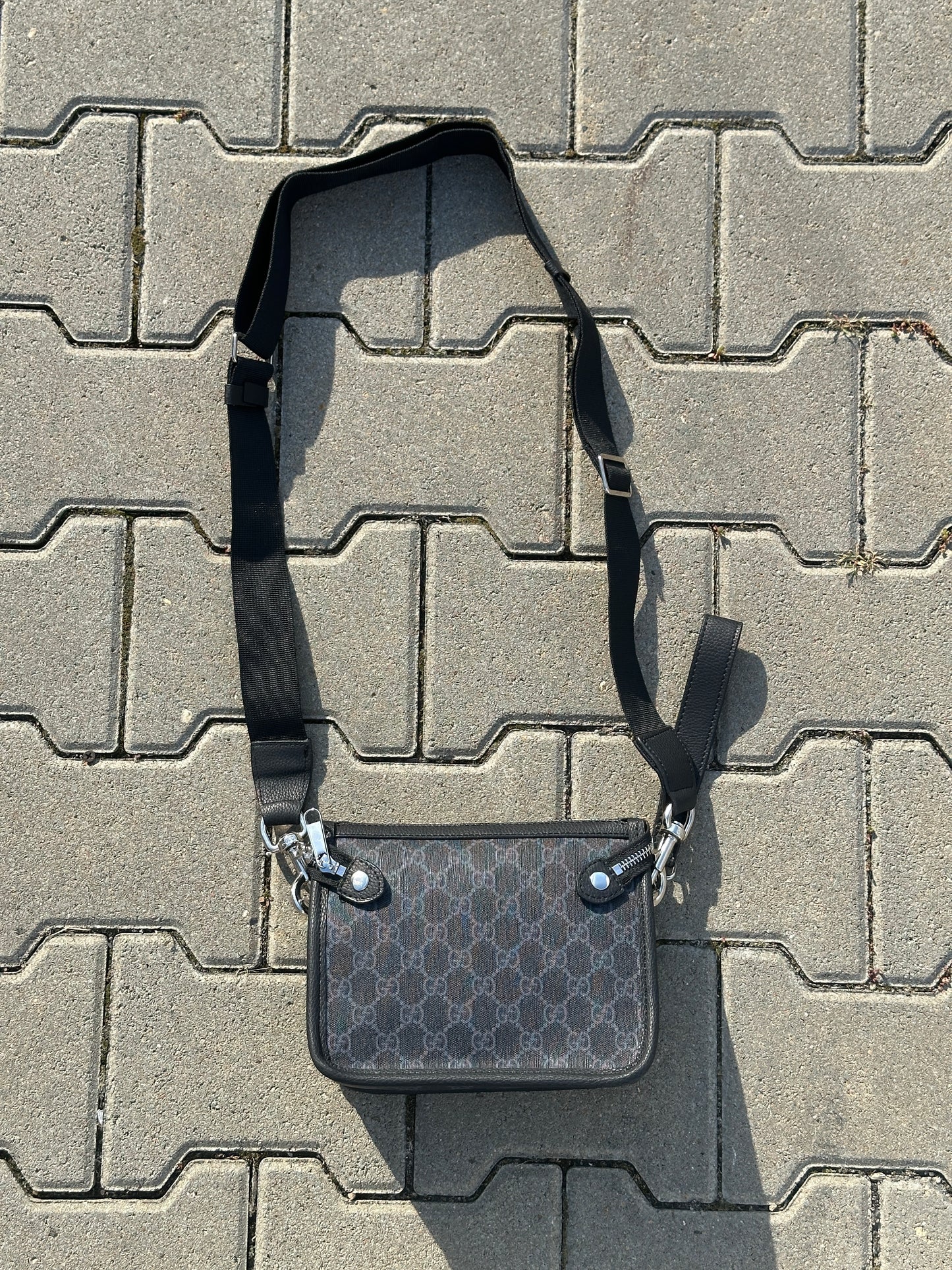 GUCCI MESSENGER BAG MIT SCHWARZEM GG-MONOGRAMM | 1:1 REPLICA | PU LEDER