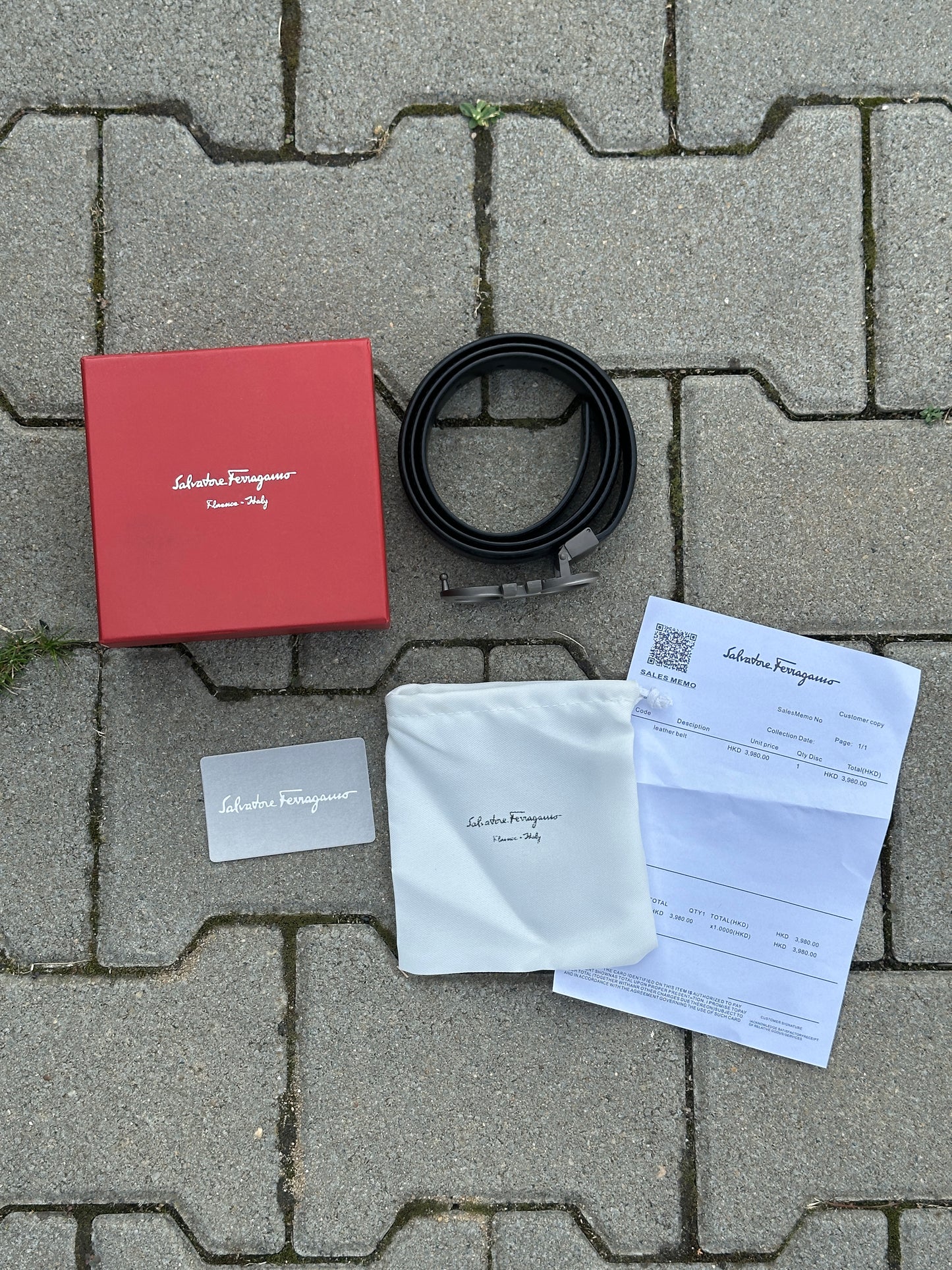 SALVATORE FERRAGAMO LEDERGÜRTEL MIT DUNKELSILBER SCHNALLE | 1:1 REPLICA | PU LEDER